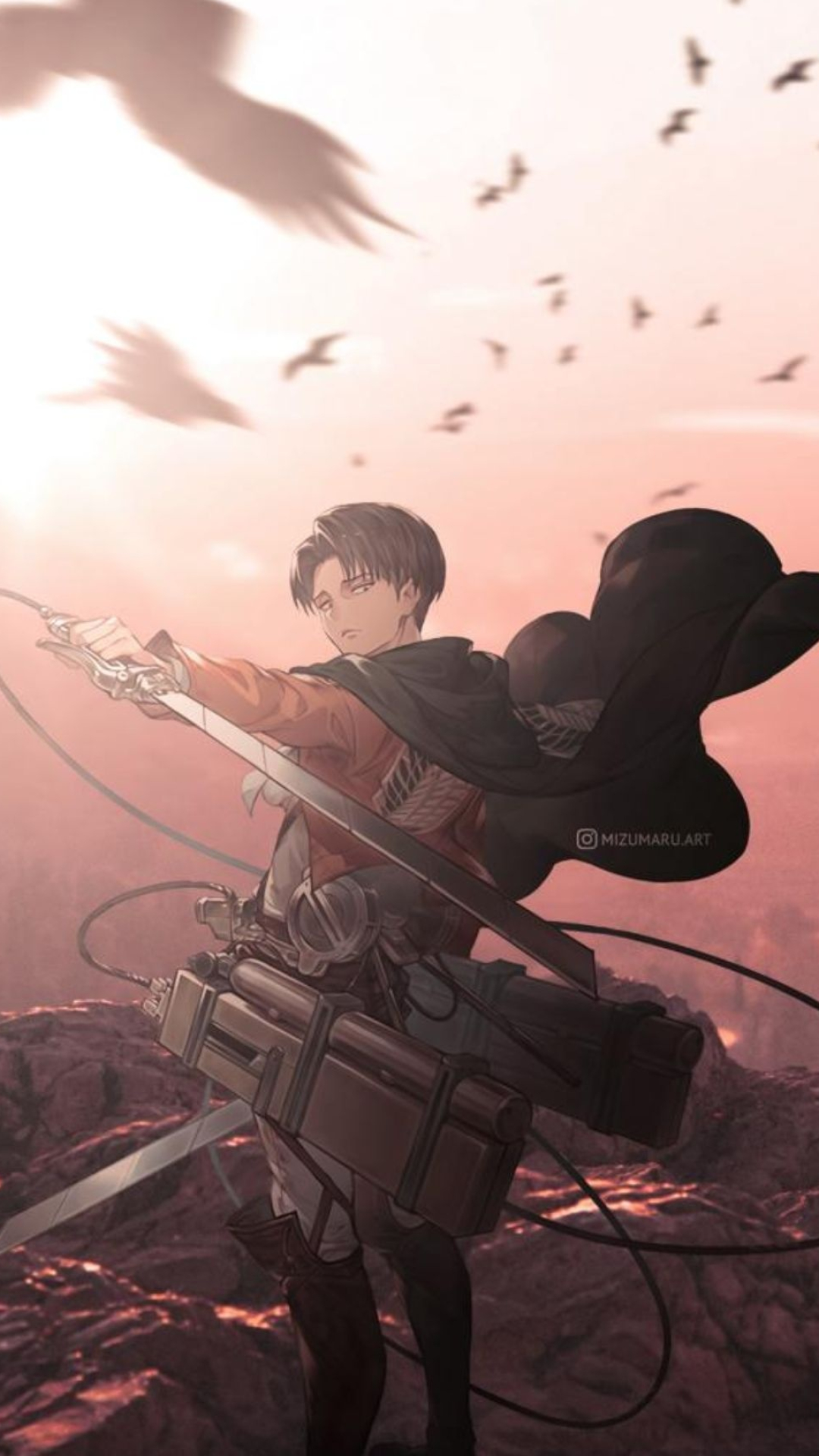 Levi Ackerman, Anime Wallz, Unique wallpaper, AOT fan, 1080x1920 Full HD Phone