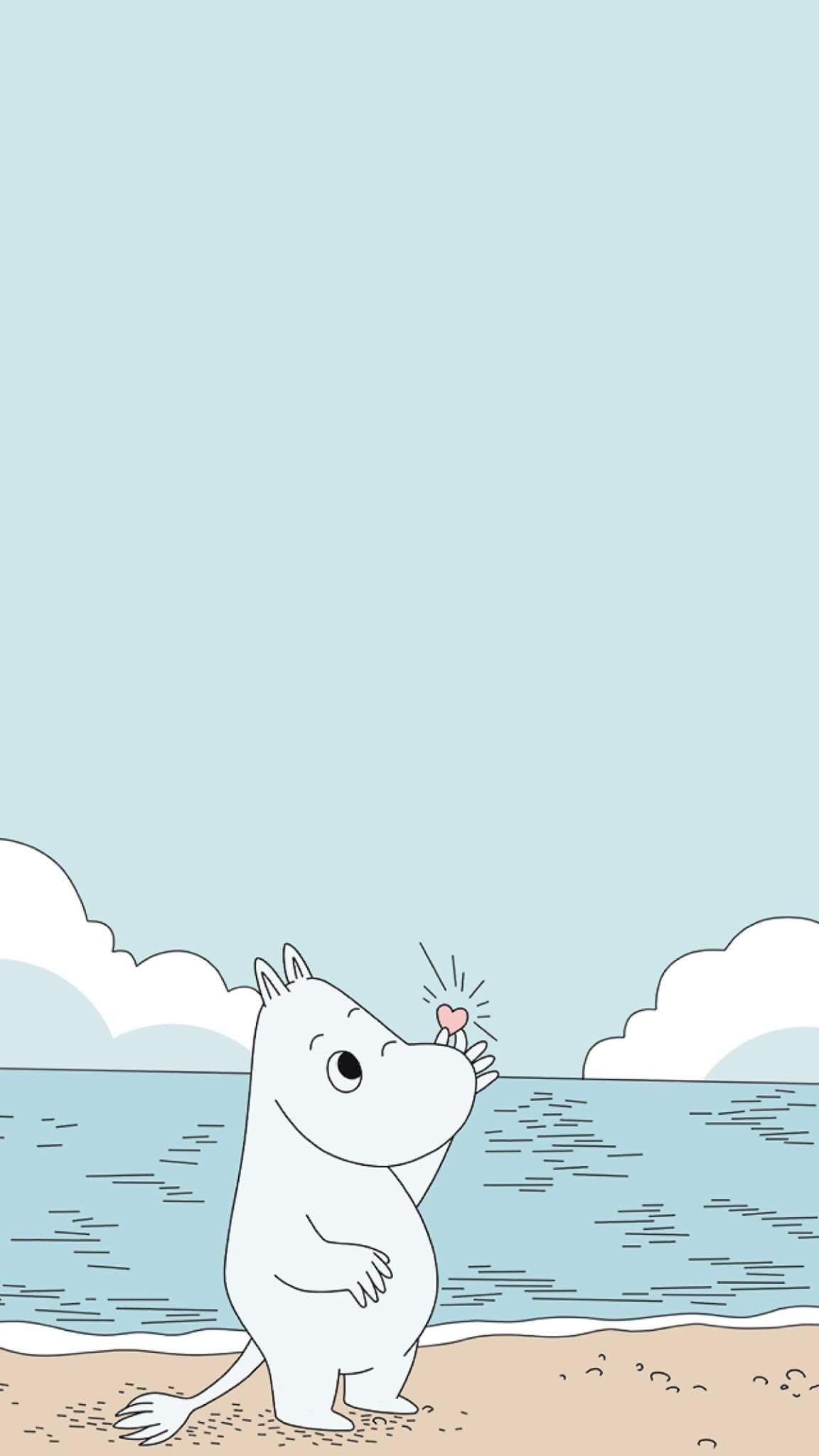 Moomin wallpaper, Kawaii wallpaper, Cute Moomin illustration, iPhone wallpaper, 1160x2050 HD Phone