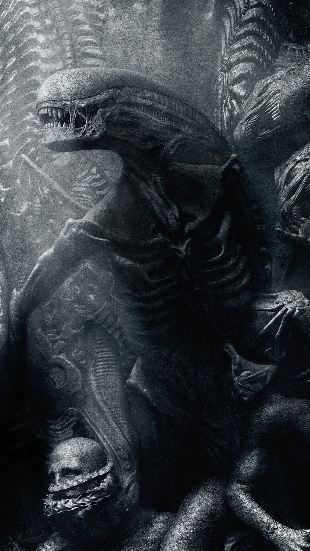 Facehugger, H.R. Giger Wallpaper, 1080x1920 Full HD Phone