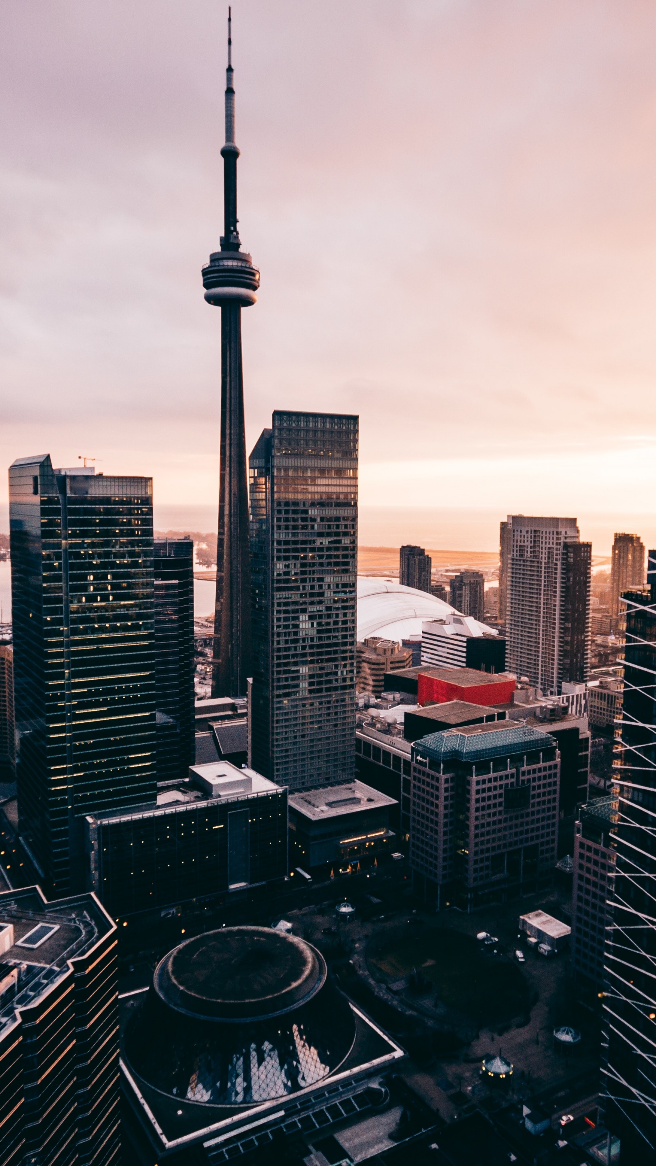 Toronto skyline, Skyscraper cityscape architecture, 2160x3840 4K Phone