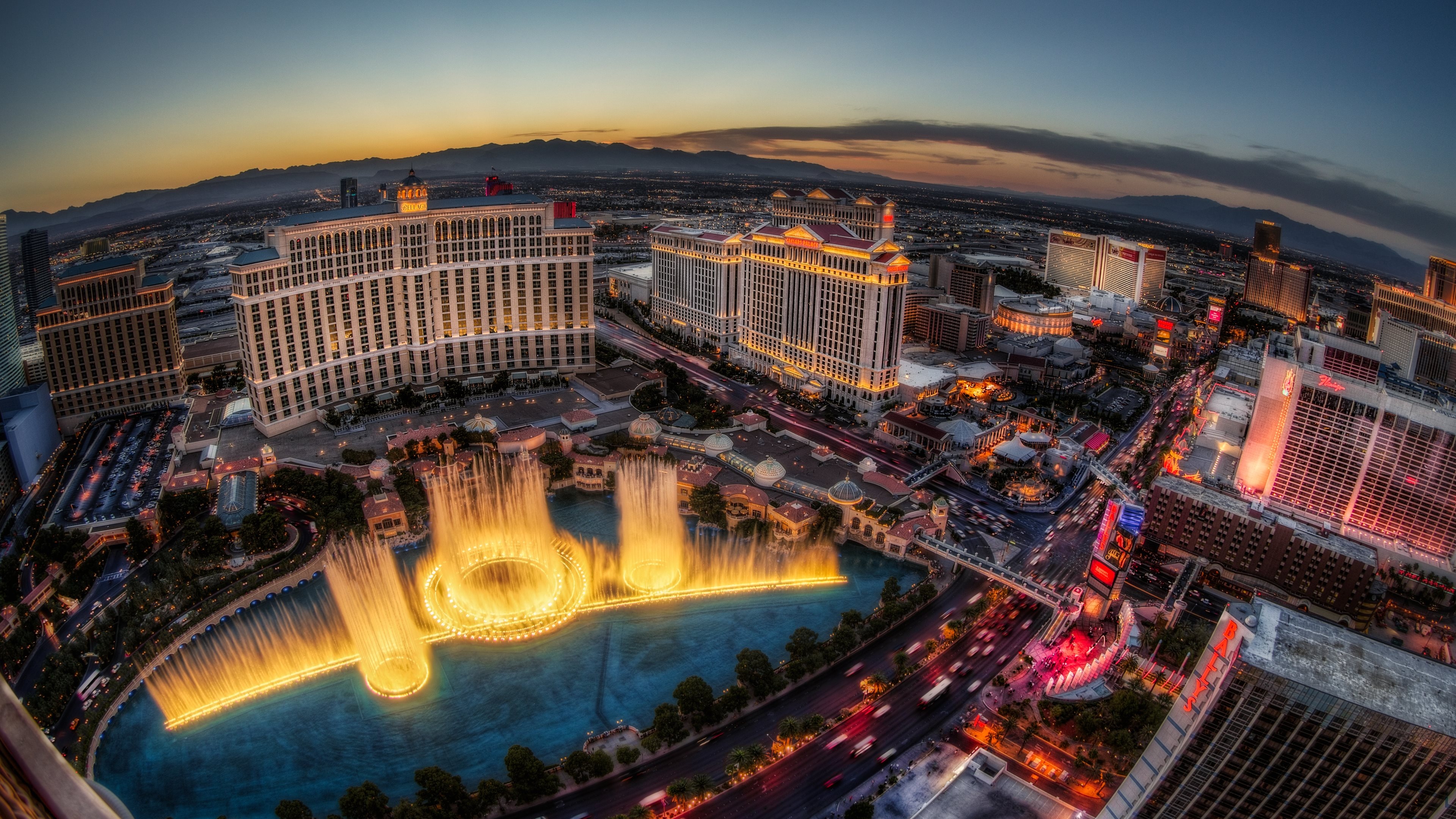 Las Vegas Strip, HD wallpapers, Stunning backgrounds, Visual appeal, 3840x2160 4K Desktop