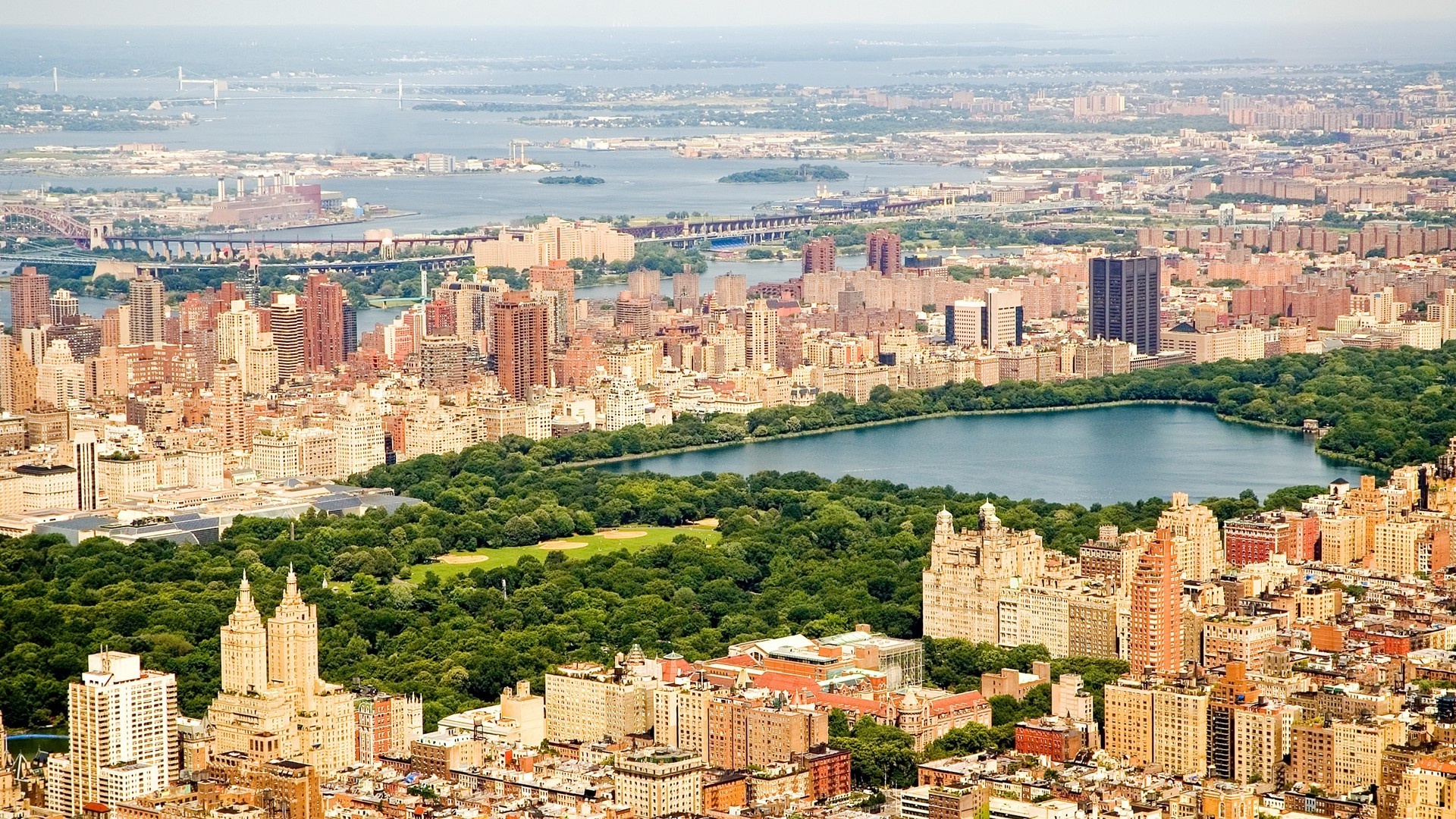 Central Park in New York, Colorful art and collectibles, Instant download, iPhone and iPad wallpaper, 1920x1080 Full HD Desktop