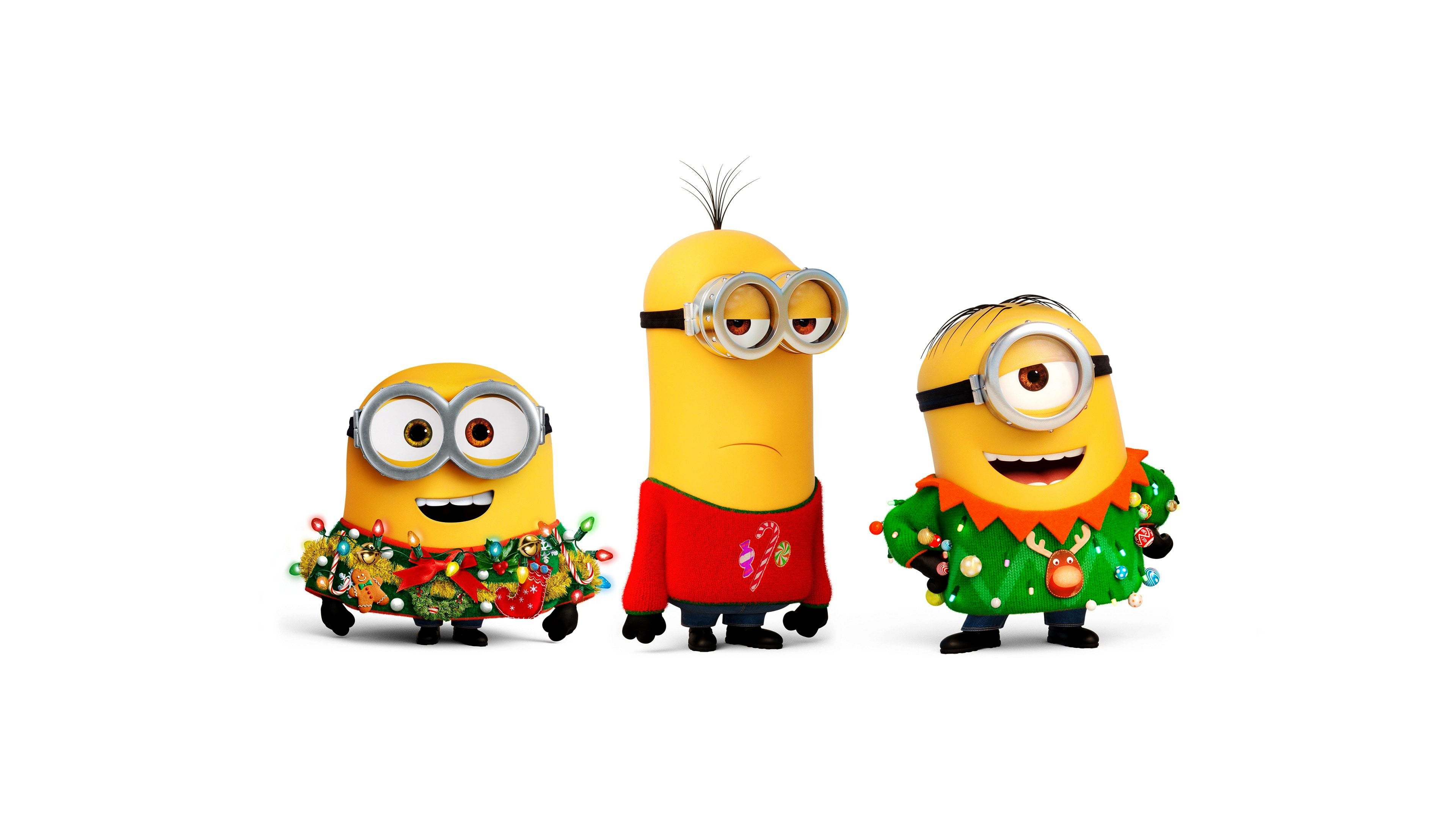 Minions animation, Illumination presents, Minions holiday special, Animekarma, 3840x2160 4K Desktop