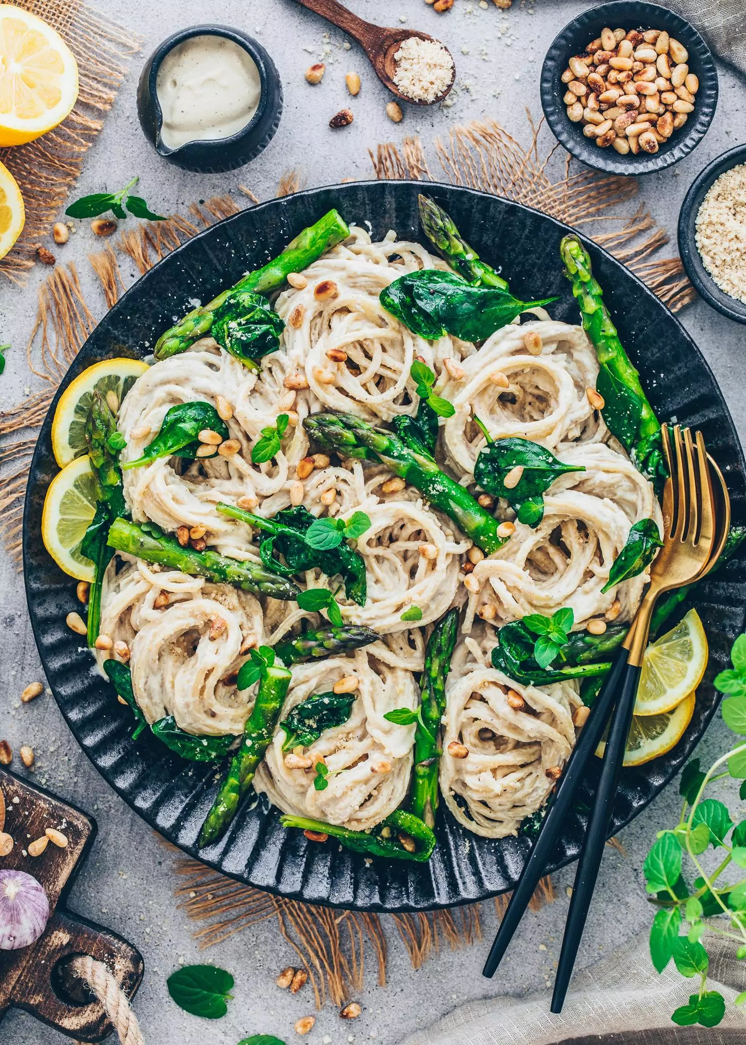 Vegan lemon pasta, Spaghetti al limone, 1470x2050 HD Phone