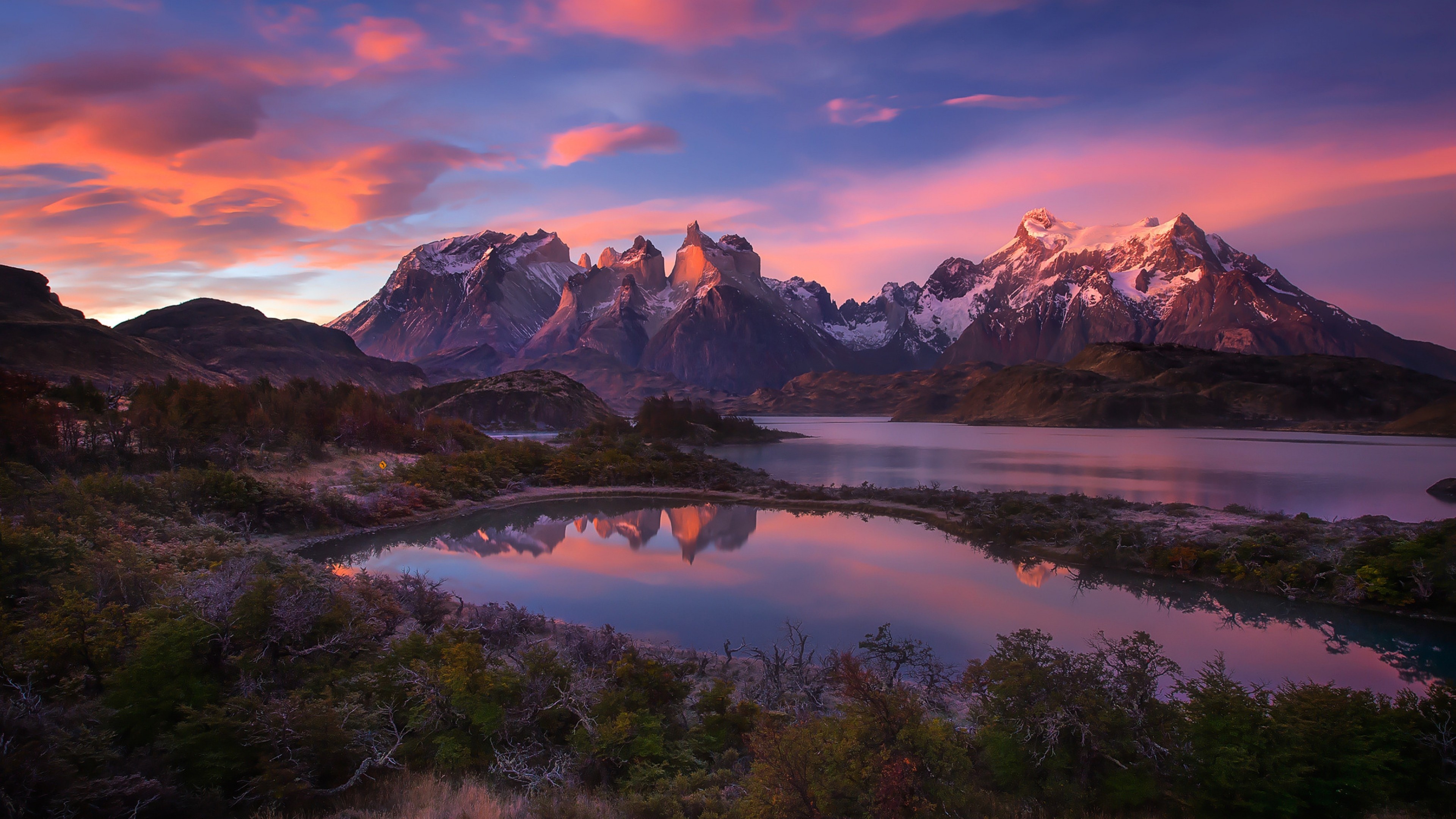 Torres del Paine, Mountain Lakes Wallpaper, 3840x2160 4K Desktop