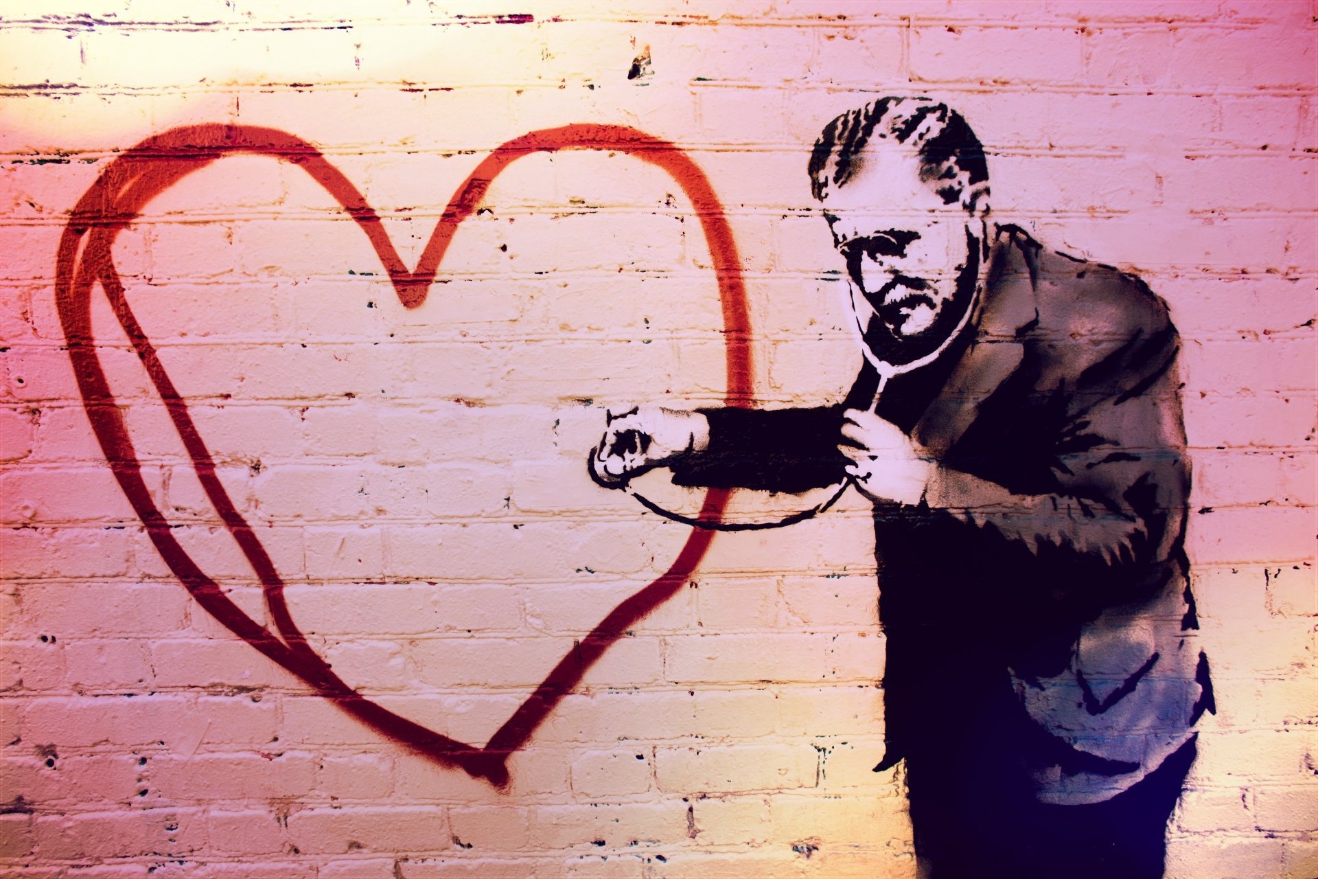 Peaceful Hearts Doctor, Banksy Wallpaper, 1920x1280 HD Desktop