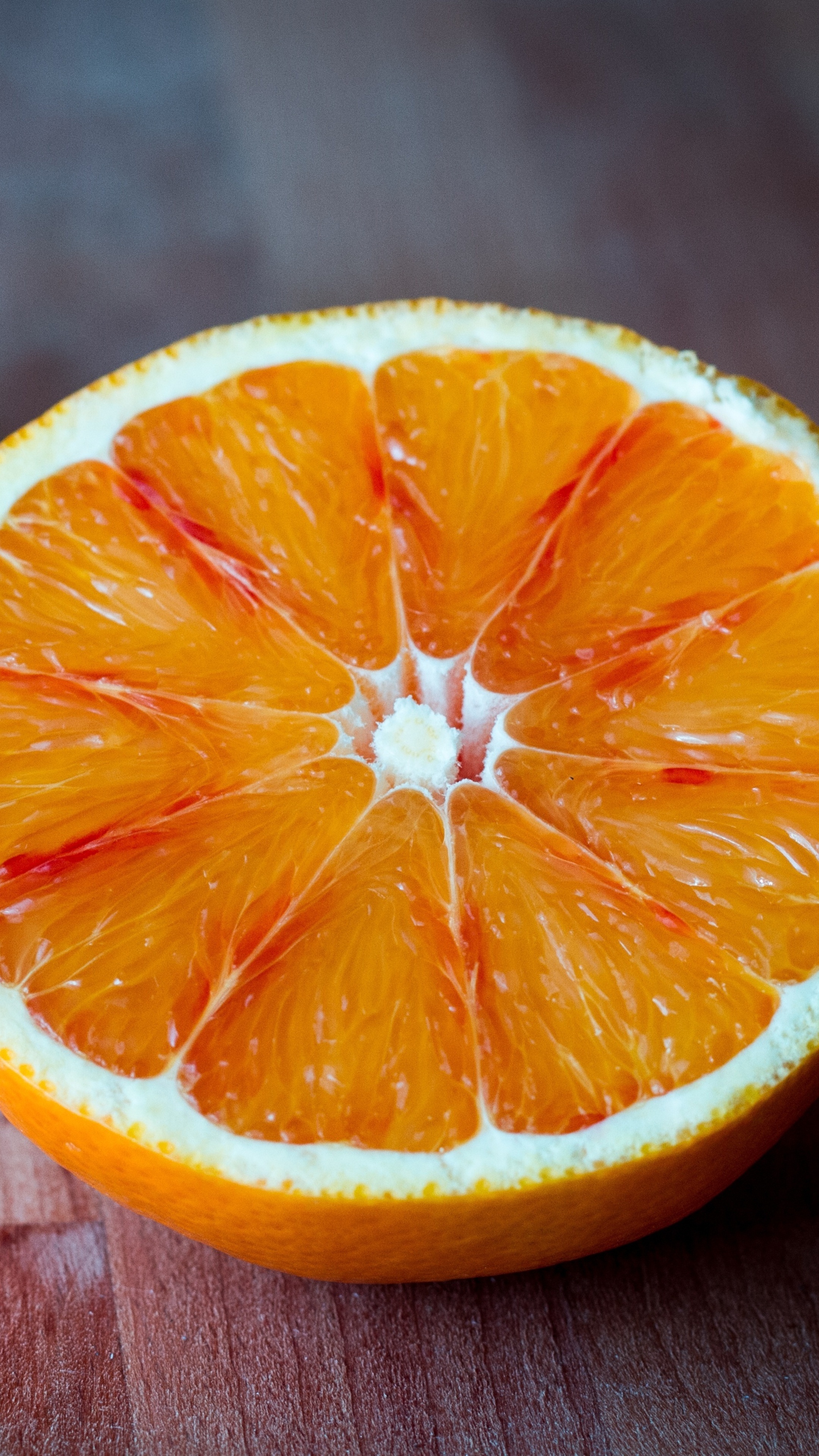 Orange cut on the table, Sony Xperia X, HD 4K wallpapers, Fruit photography, 2160x3840 4K Phone