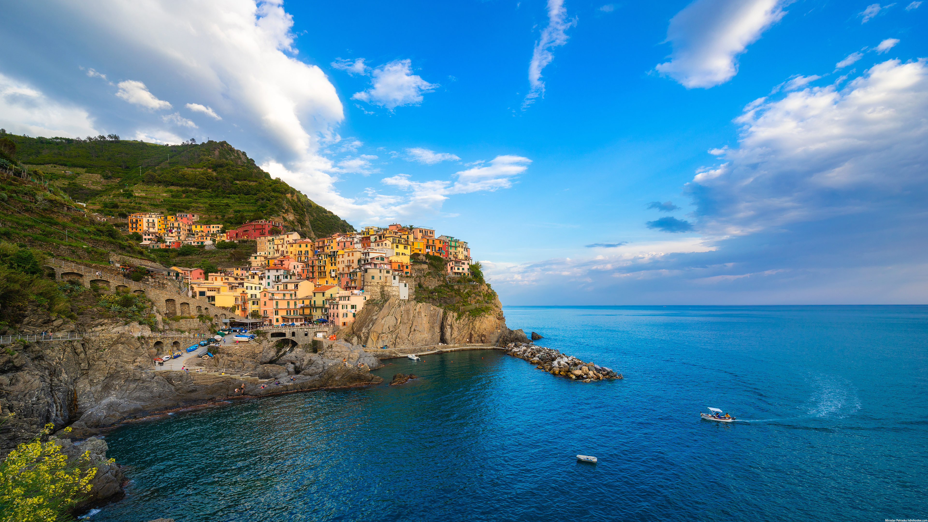 Cinque Terre, 4K wallpapers, HDR shooter, 3840x2160 4K Desktop