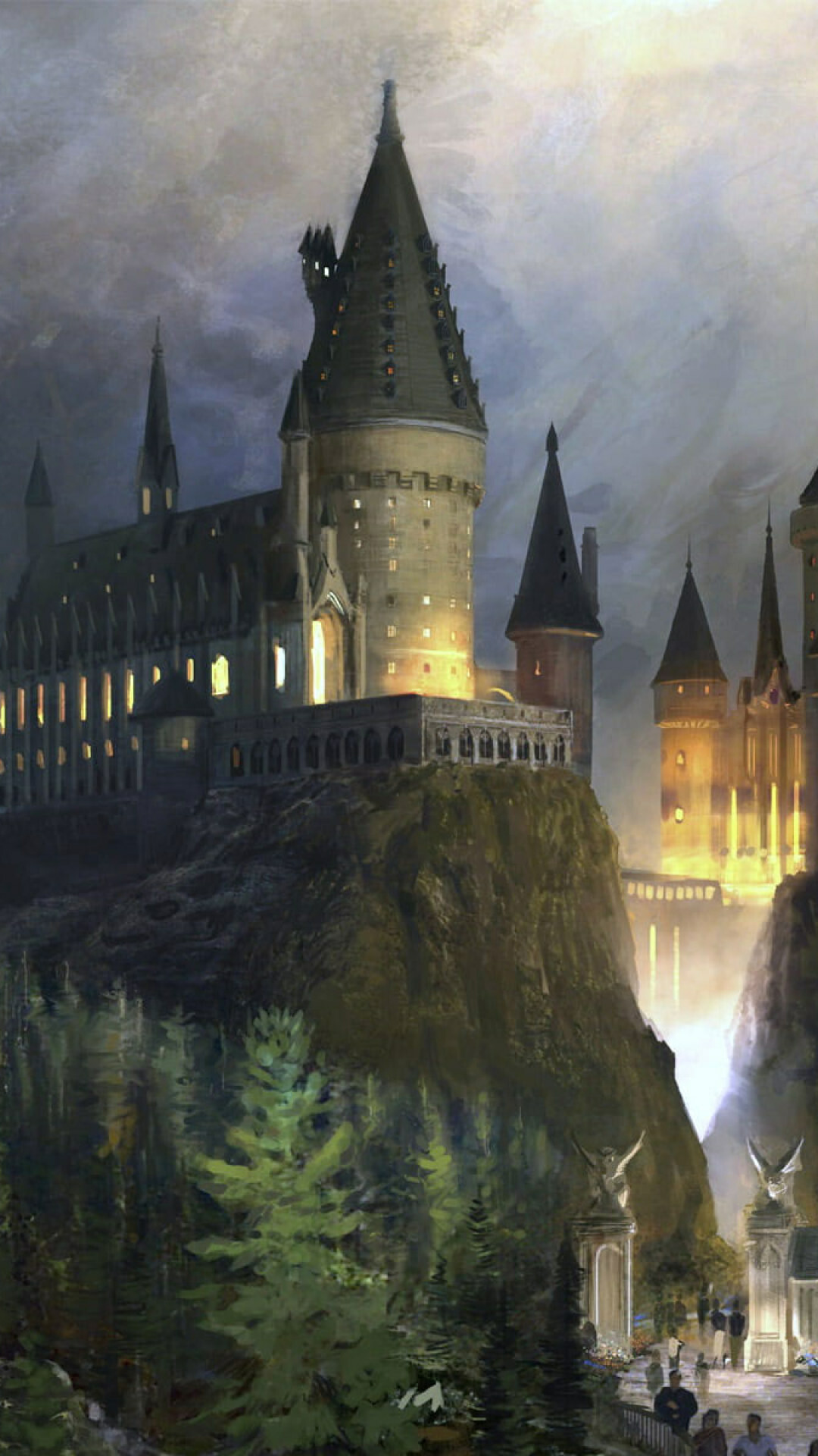 Hogwarts Legacy, Gaming, Castle Painting, Fiction, 1080x1920 Full HD Phone