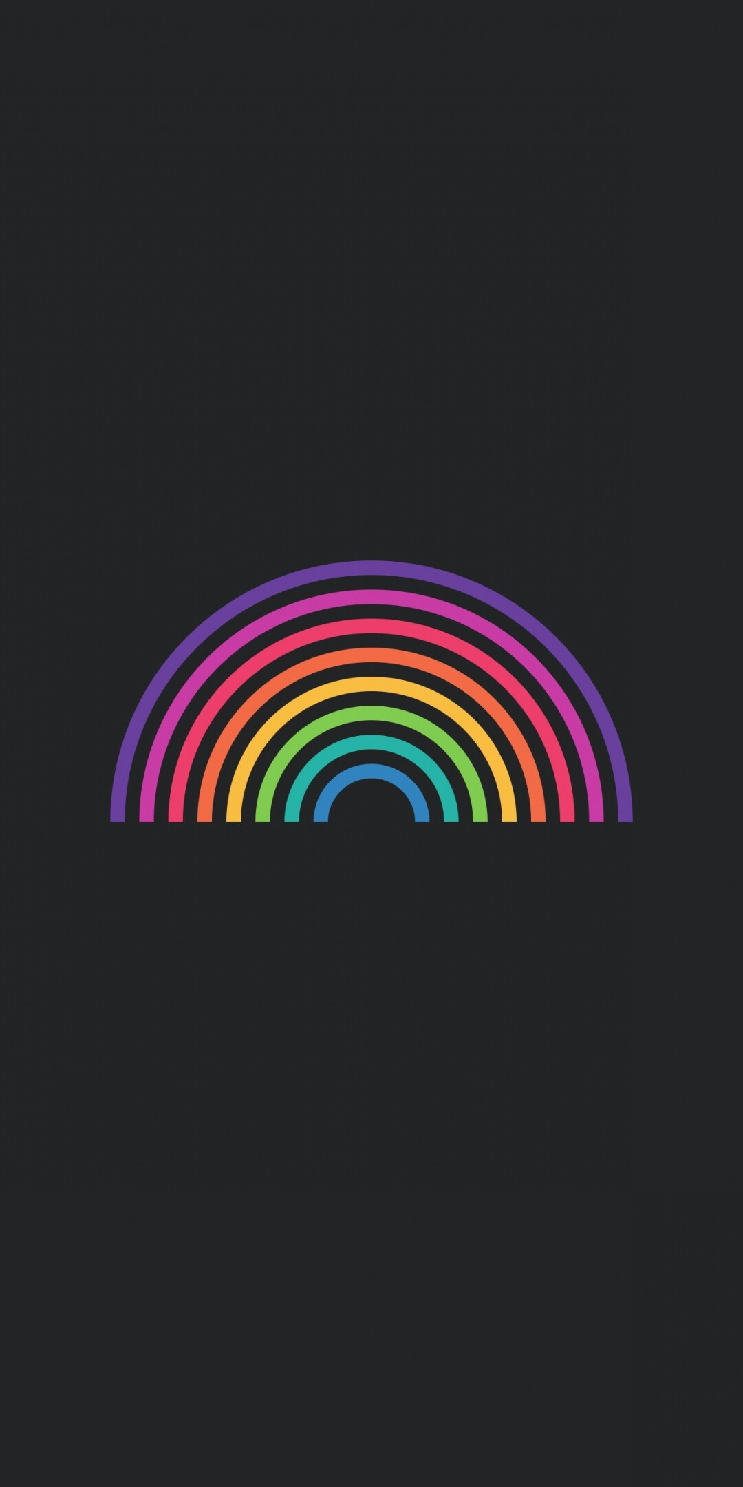 Minimalistic rainbow abstraction, Colorful wallpaper for Honor devices, High definition image, Stunning background, 1080x2160 HD Phone