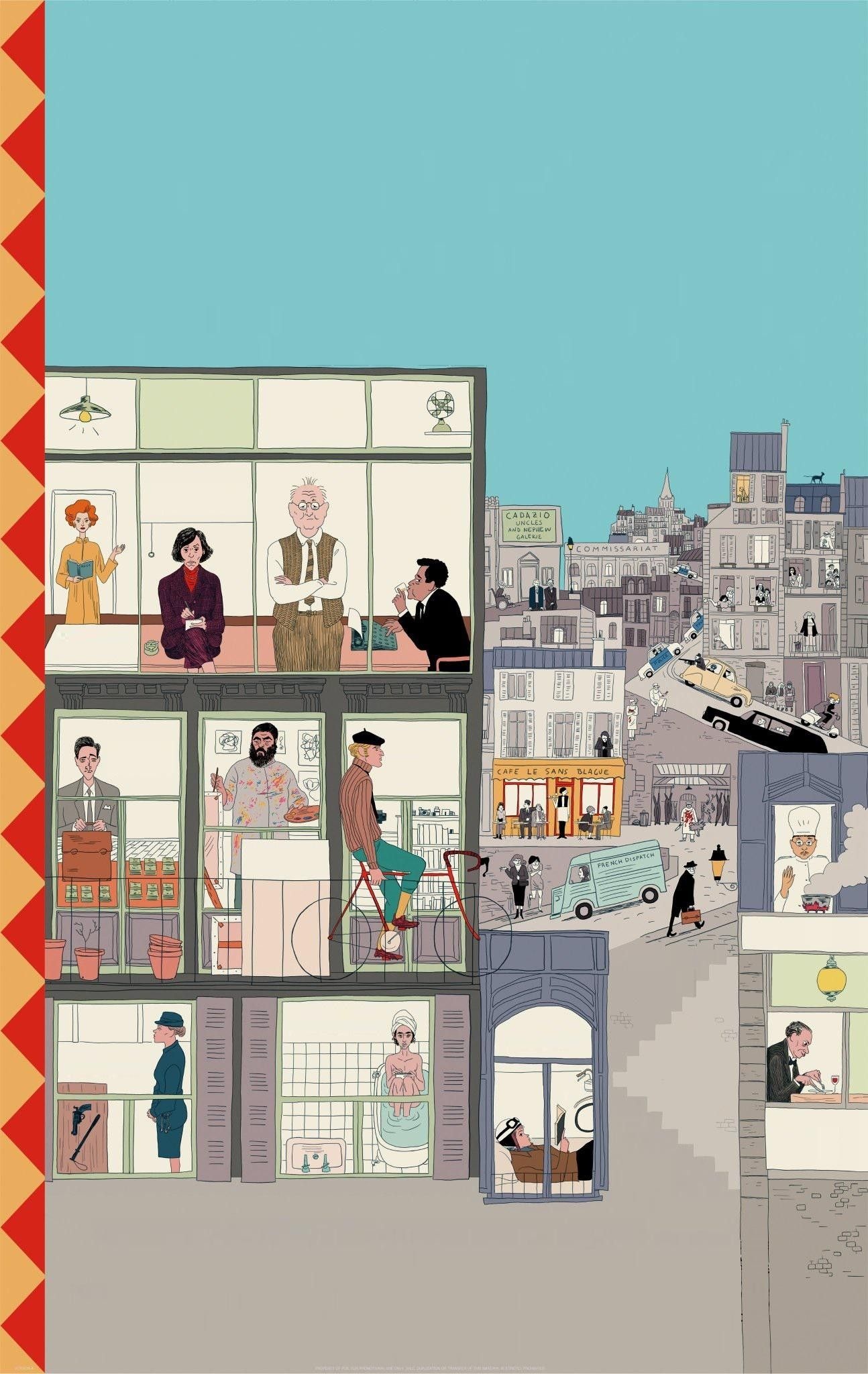 The French Dispatch, Distinctive visual style, Artistic iPhone wallpaper, Wes Anderson aesthetic, 1300x2050 HD Phone