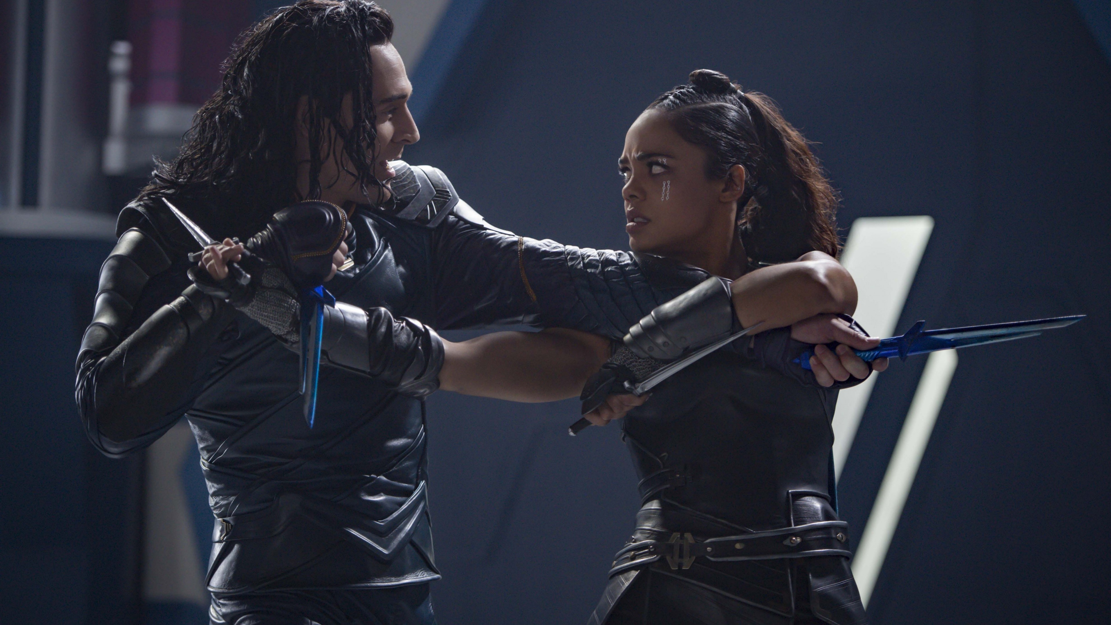 Tessa Thompson, Thor Ragnarok, Tom Hiddleston, Marvel movie, 3840x2160 4K Desktop