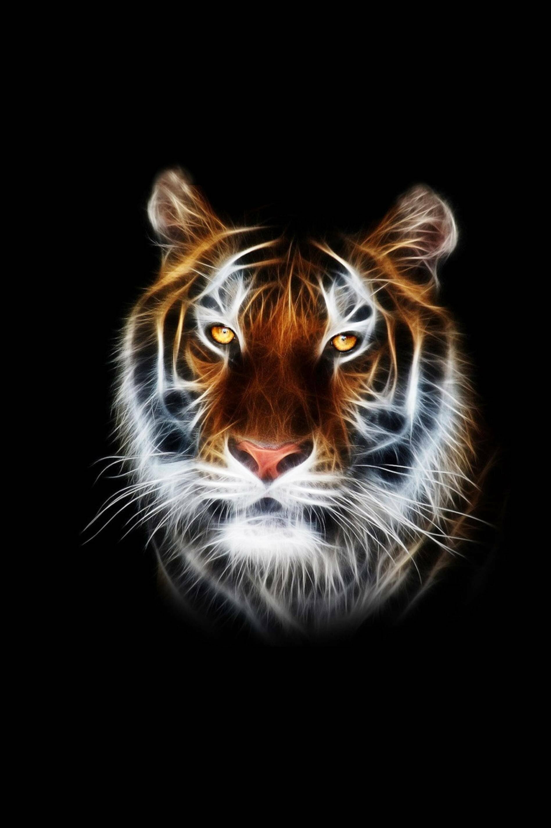 Elegant black tiger, Mesmerizing amoled wallpaper, Ultra HD beauty, Free download, 1900x2860 HD Phone