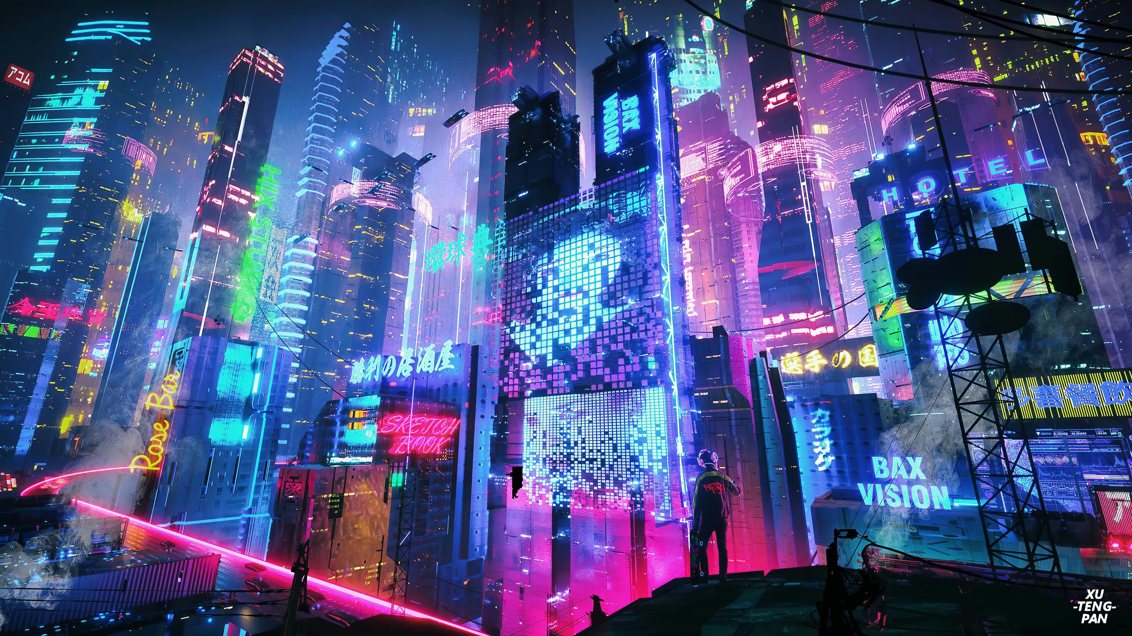 Cyberpunk, Neon Wallpaper, 3840x2160 4K Desktop