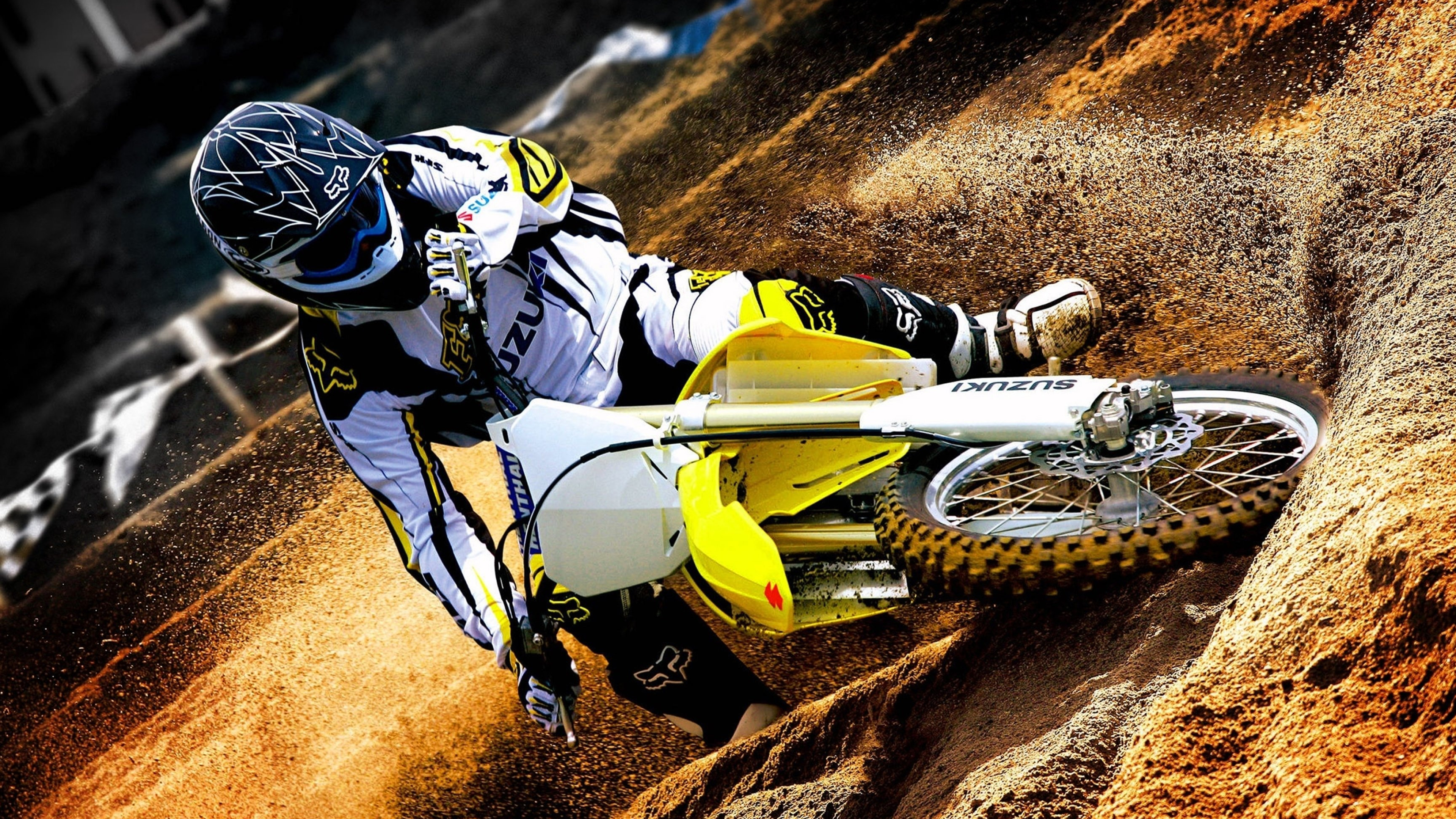 Extreme race, Motorcycle challenge, Speed and adrenaline, Action-packed wallpaper, 3840x2160 4K Desktop