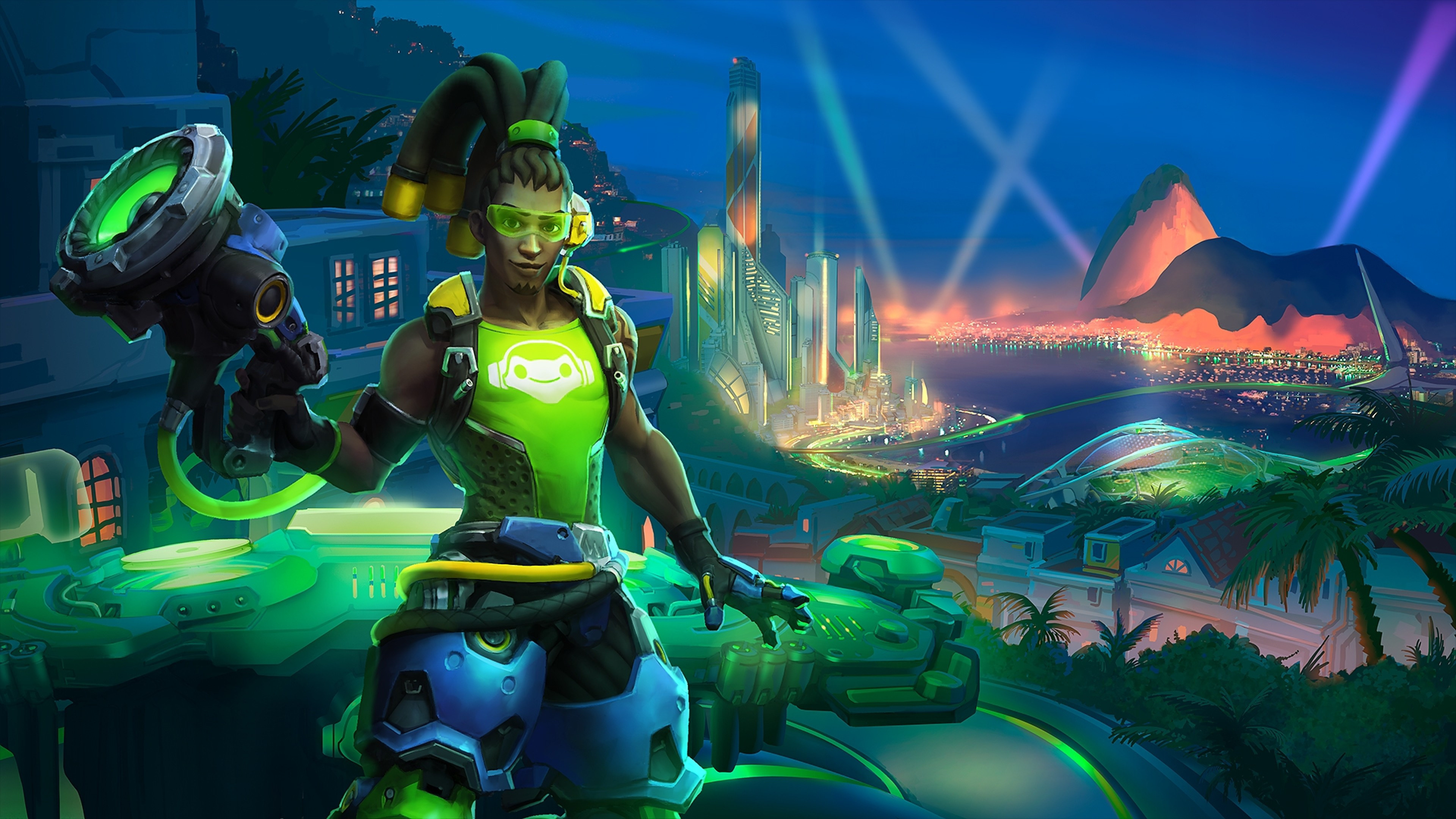 Lucio's night landscape artwork, Overwatch wallpaper, Gaming, 3840x2160 4K Desktop