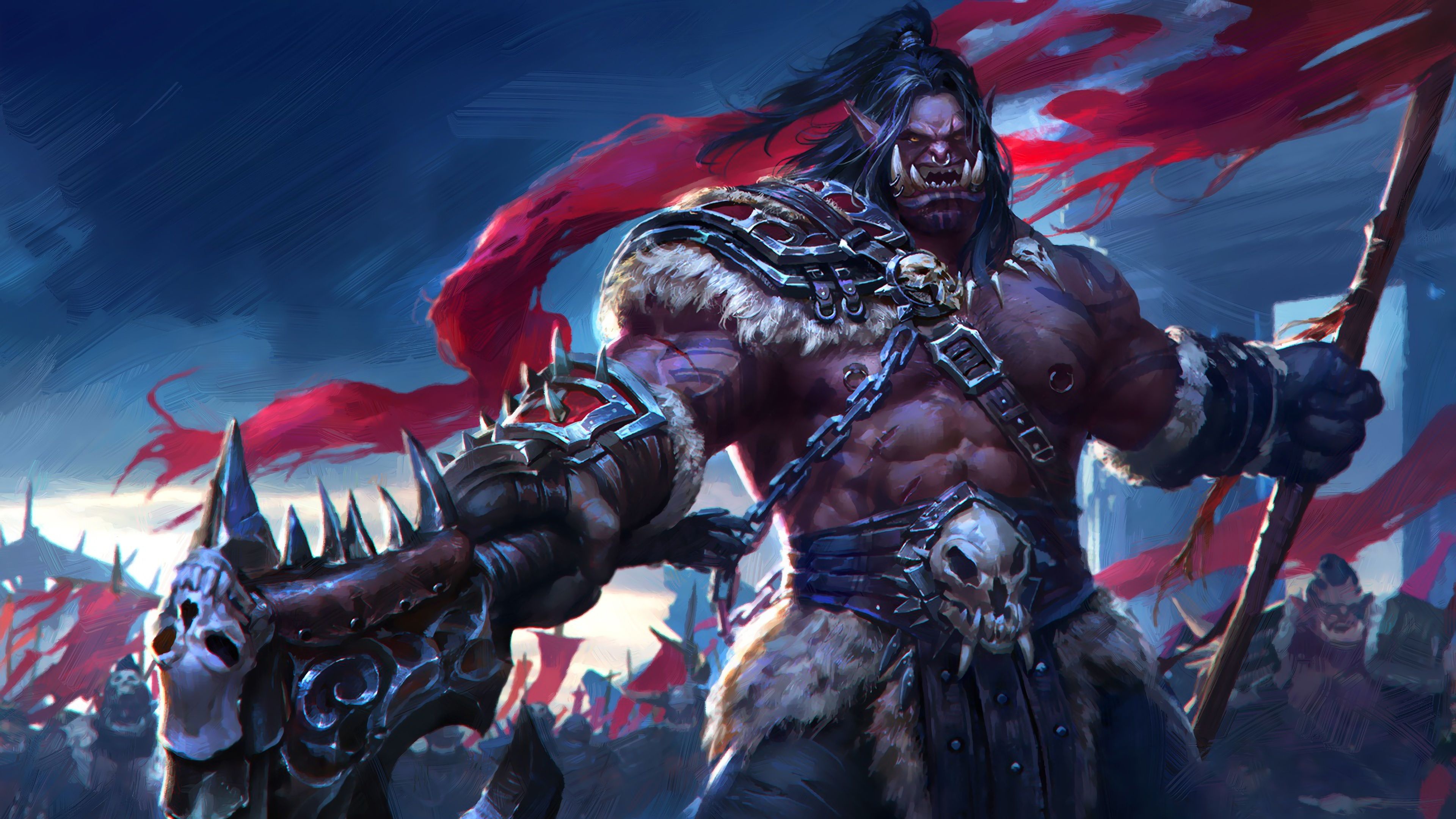 Strategy Game, Gaming, Grom Hellscream, Powerful warrior, 3840x2160 4K Desktop