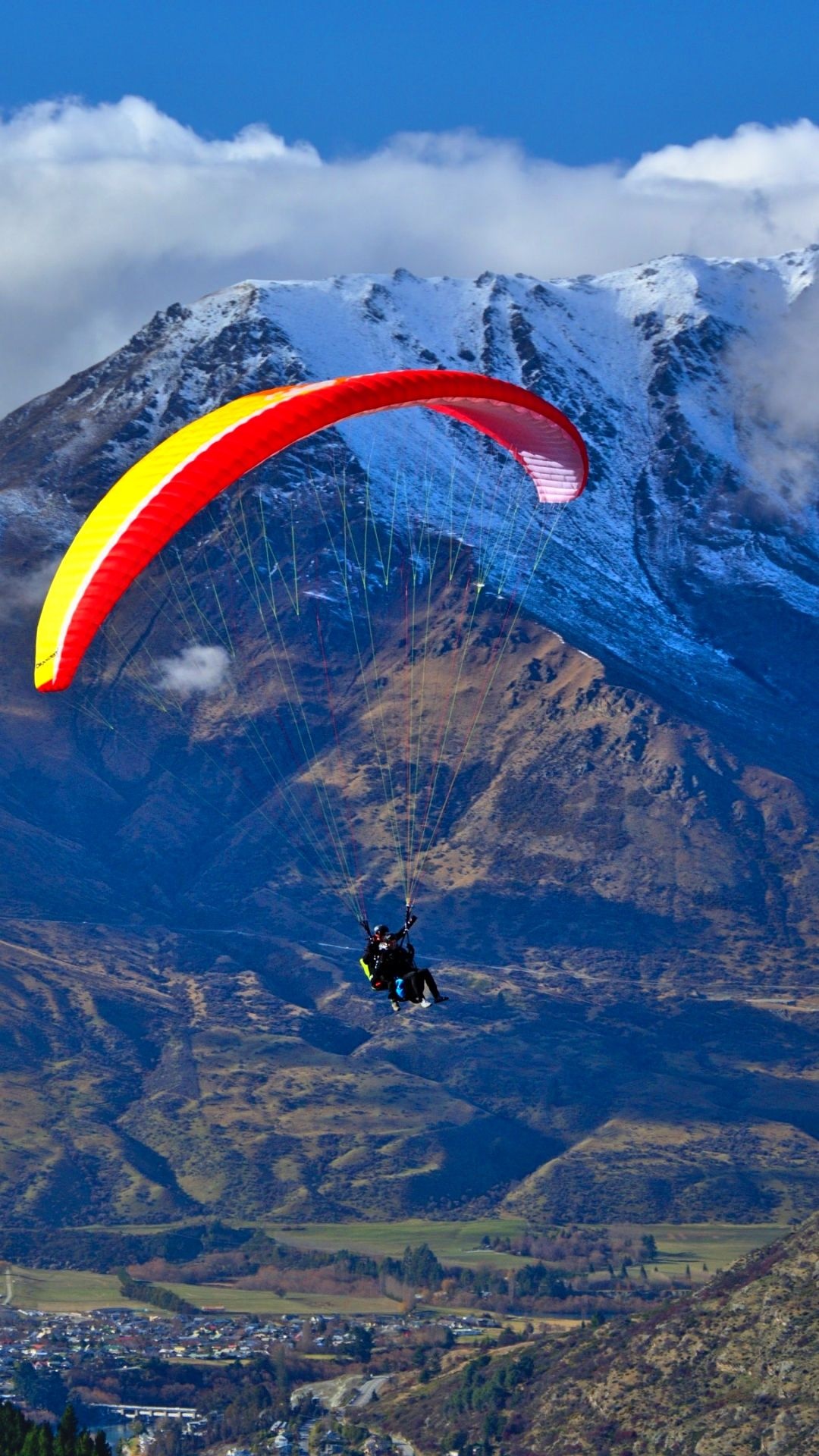 Paragliding, Top free backgrounds, Extreme sports, Adrenaline, 1080x1920 Full HD Phone