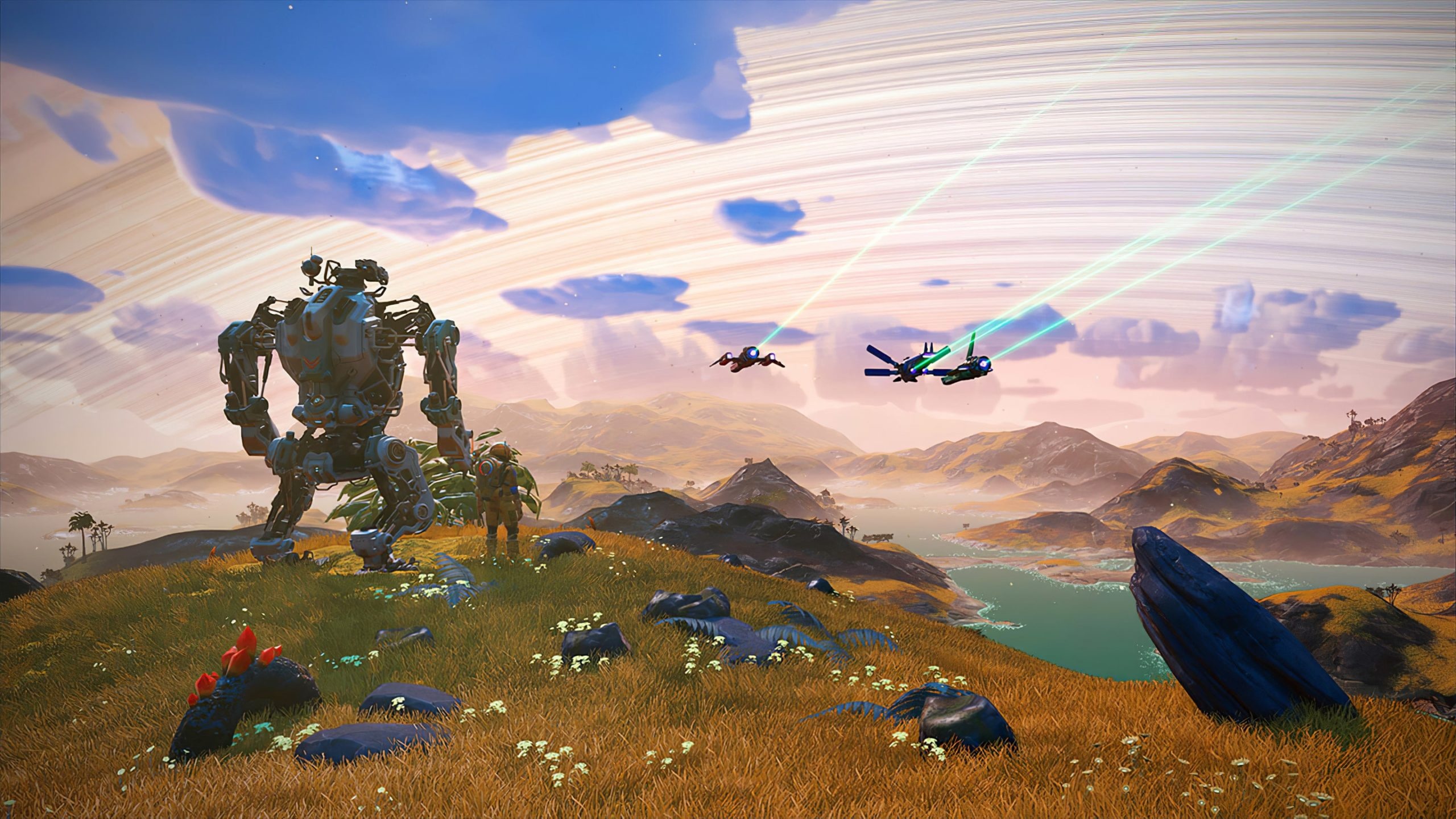 No Mans Sky, Expansive universe, Alien species, Galactic exploration, 2560x1440 HD Desktop