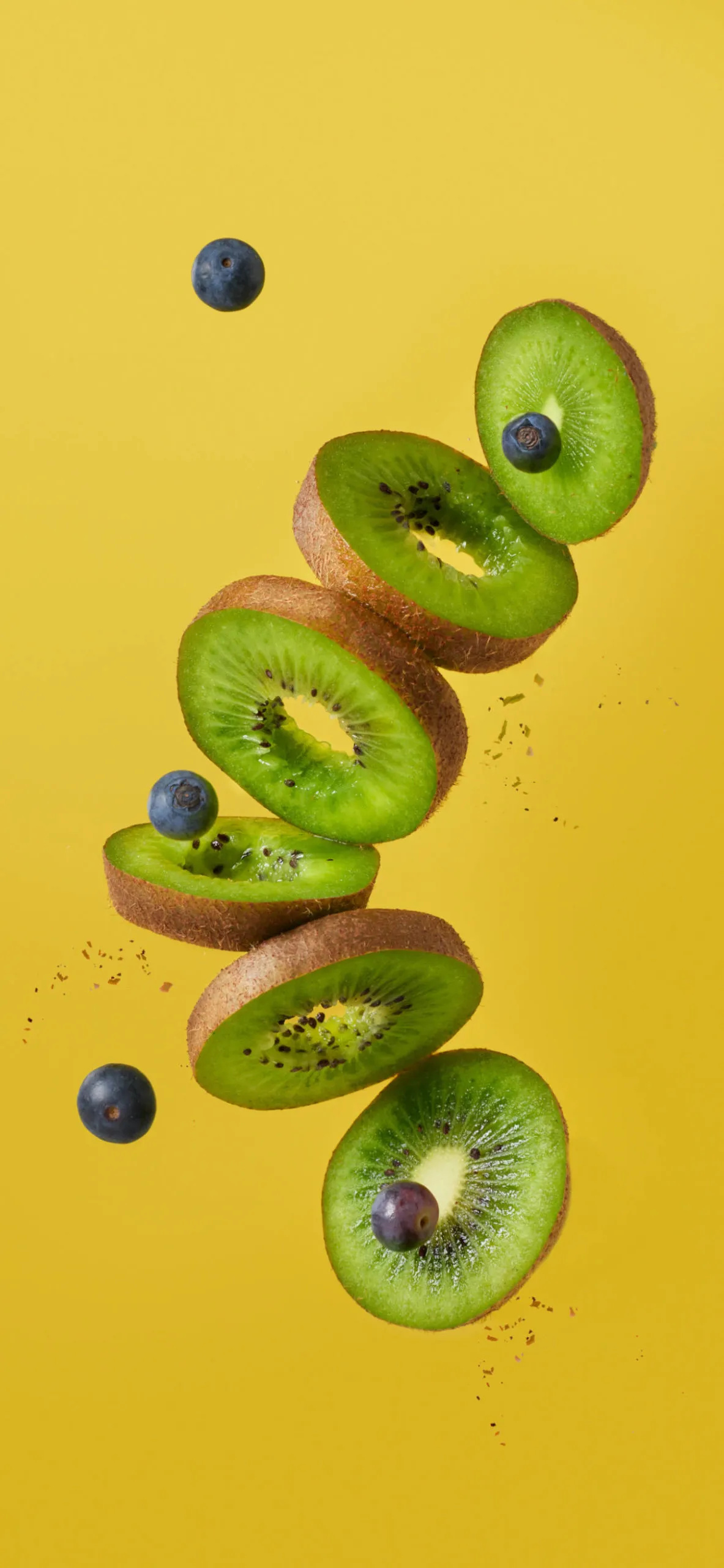 Blueberry, Kiwi Wallpaper, 1190x2560 HD Phone