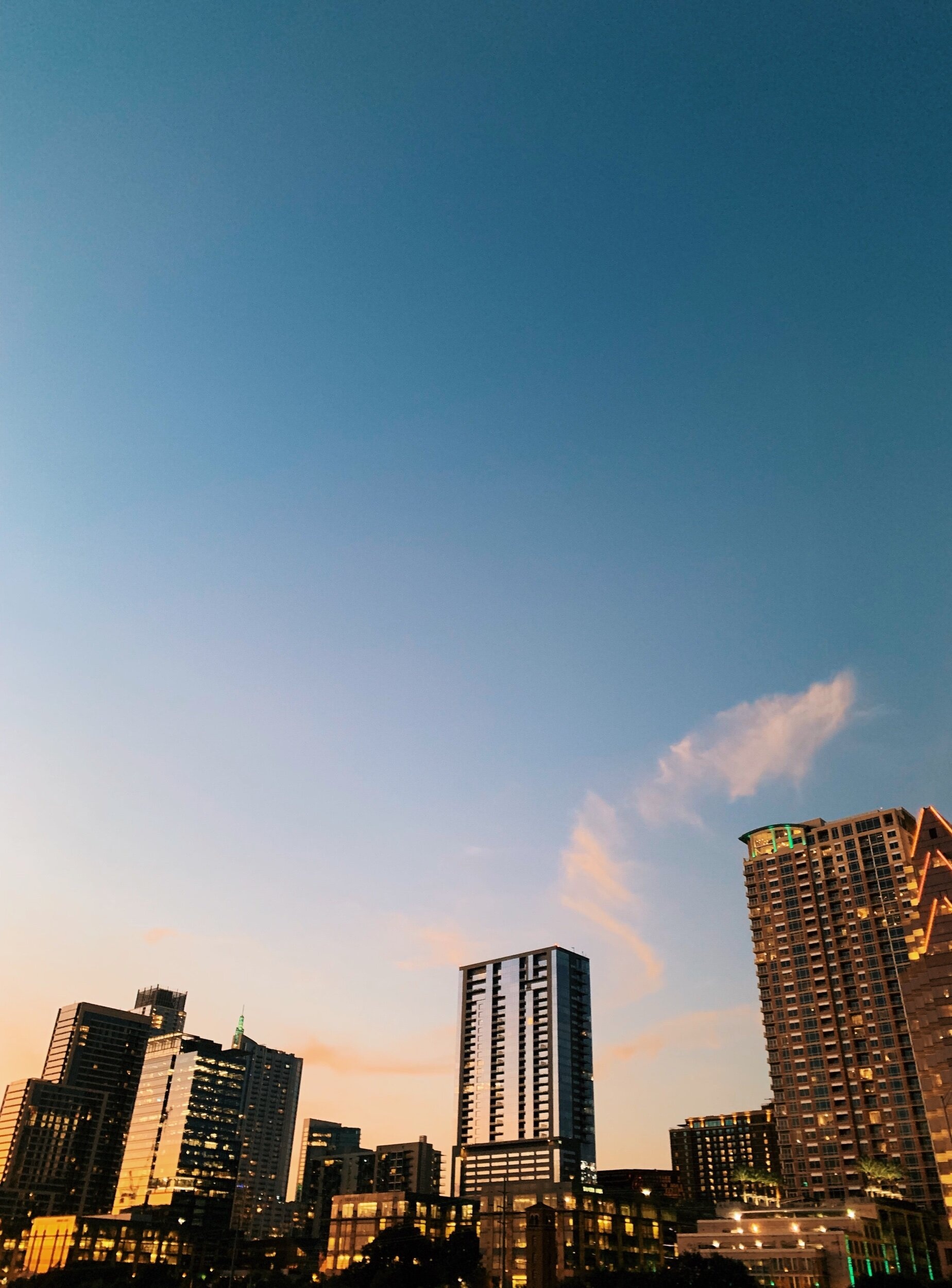 Austin Skyline, Paige's postcards, Austin Texas, Travel memories, 1850x2500 HD Phone