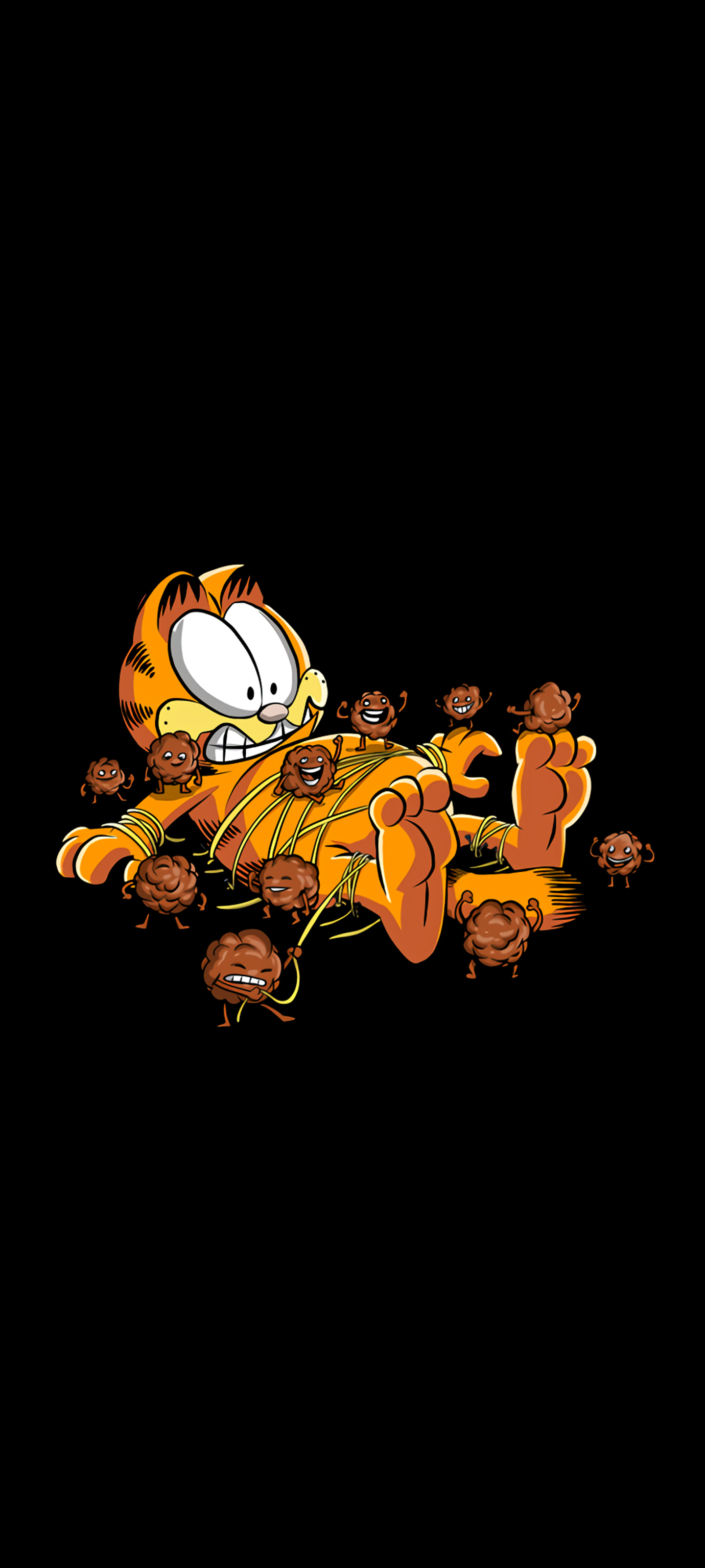 Garfield, Revenge of the meatballs, Animated background, Ramoled, 1440x3200 HD Phone