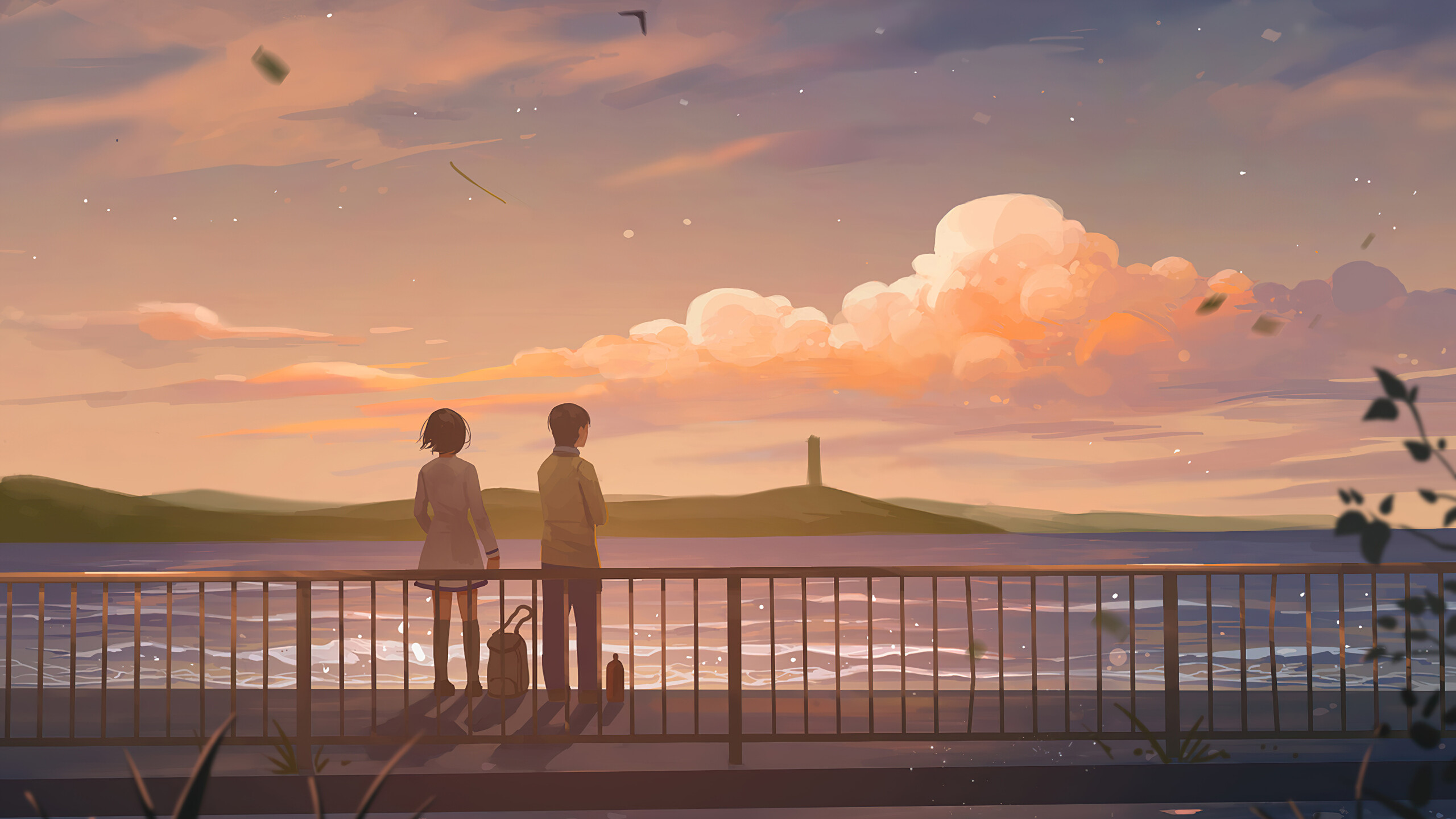 Anime couple, 4K resolution, HD wallpapers, Images, 2560x1440 HD Desktop