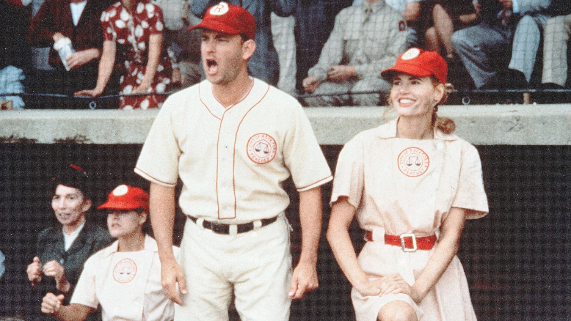 Tom Hanks \u0026 Geena Davis Enjoy Mini-'League of Their Own' Reunion SheKnows 1920x1080