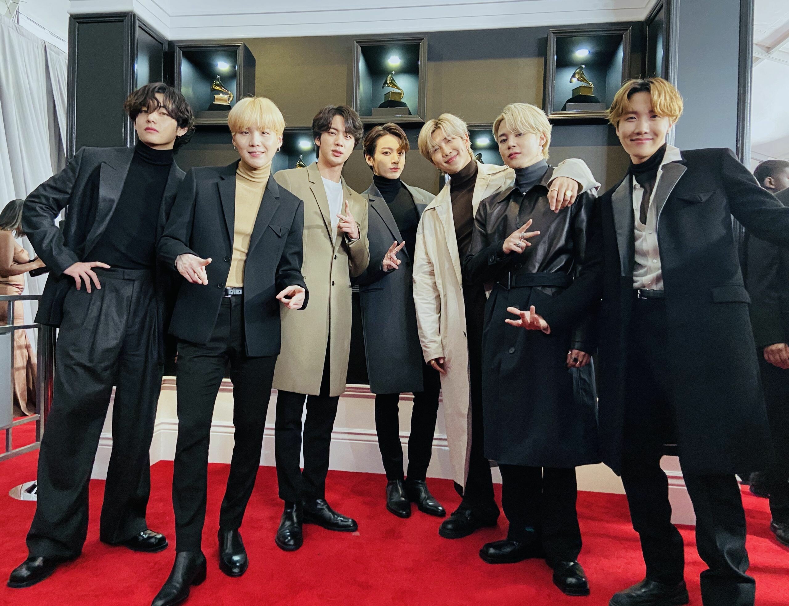 BTS Grammy wallpapers, Red carpet fashion, Music industry recognition, Global superstars, 2560x1970 HD Desktop