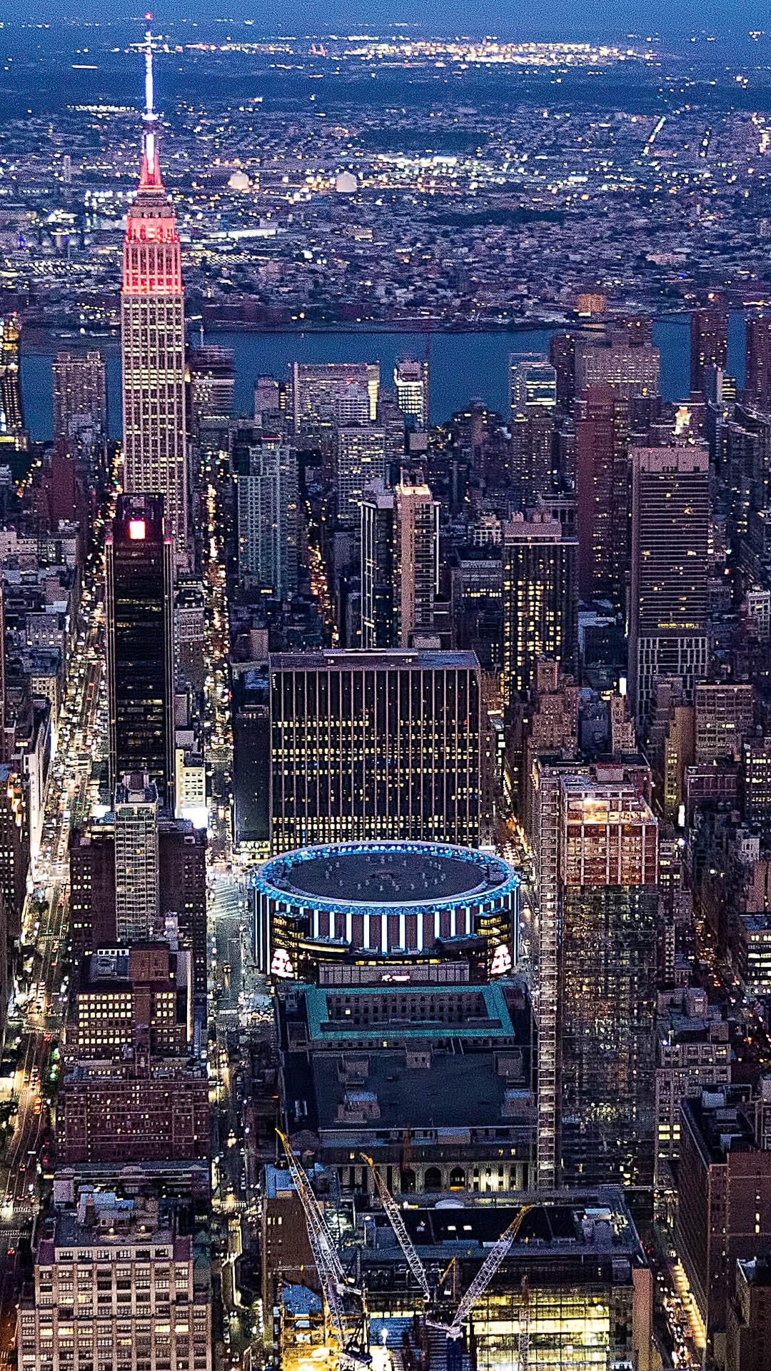 NY cityscape, Madison Square Garden Wallpaper, 1080x1920 Full HD Phone