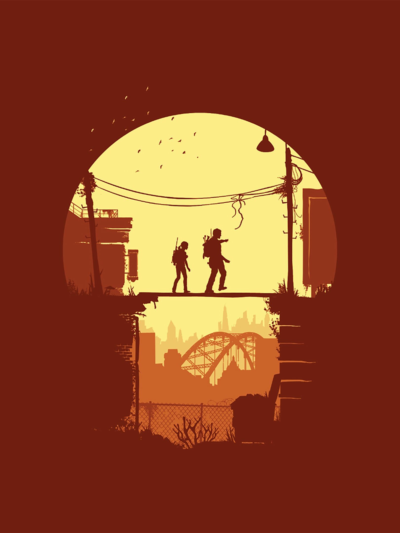 The Last of Us, Minimalistic wallpapers, Artistic design, Simplicity at its finest, 1620x2160 HD Phone