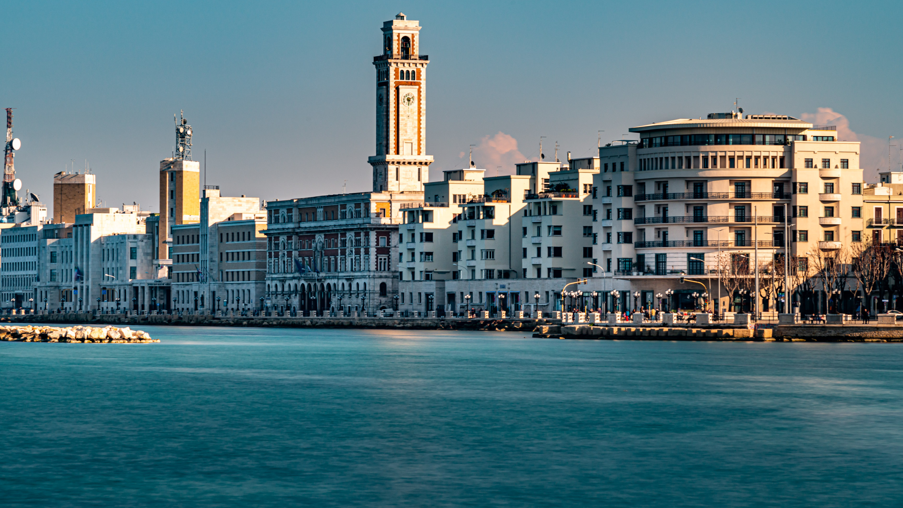 Bari waterfront, Spring in Bari, Bari spring, Bari, 3840x2160 4K Desktop