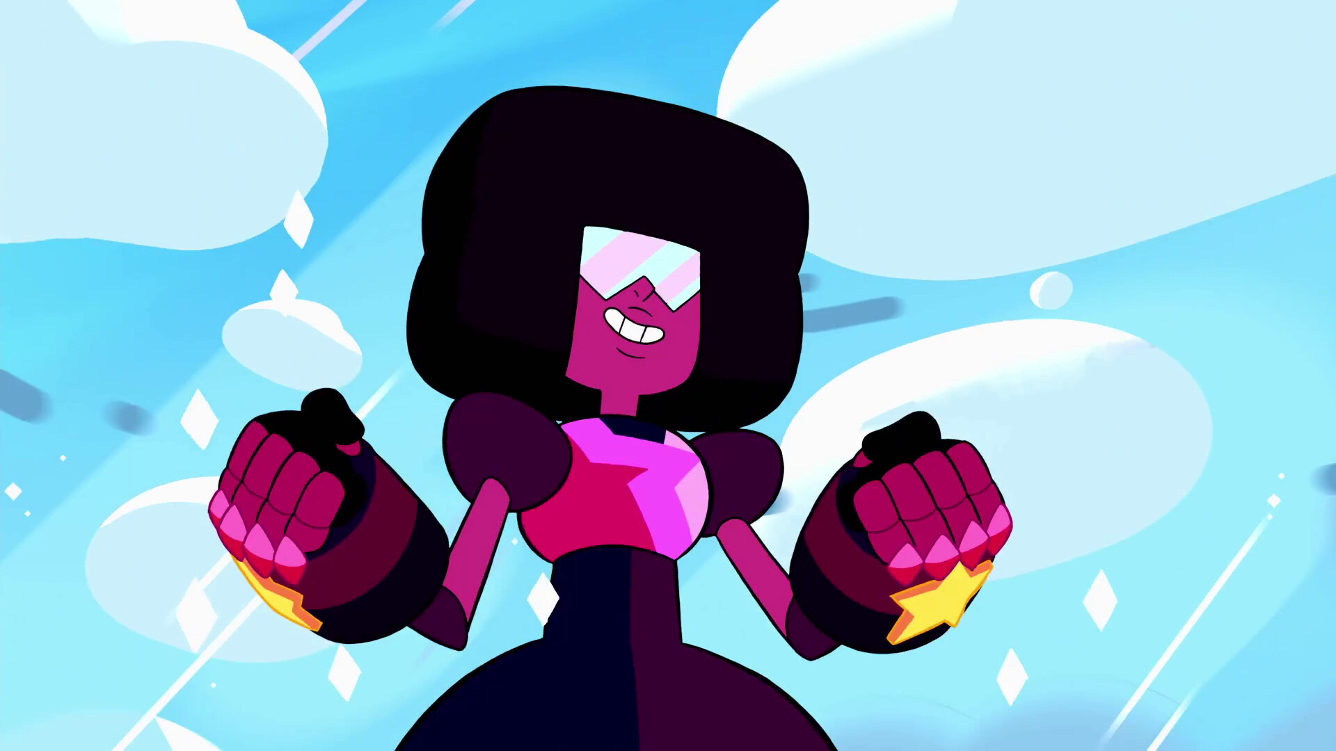 Garnet, Steven Universe character, Fusion gem, Magical powers, 1920x1080 Full HD Desktop