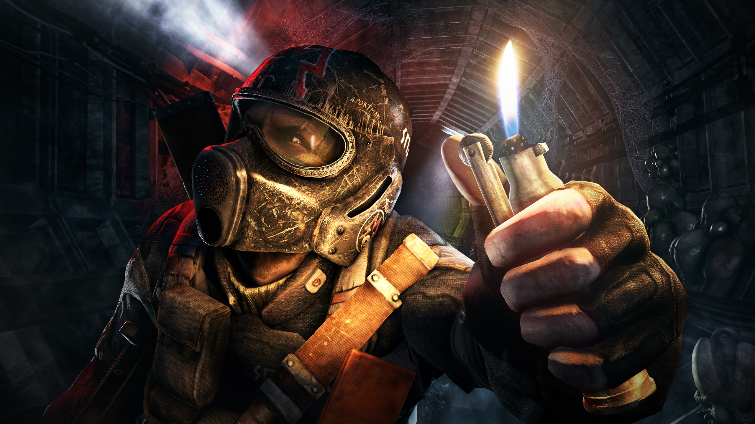 Metro 2033, Desktop wallpapers, Gas mask, 3D, 2560x1440 HD Desktop