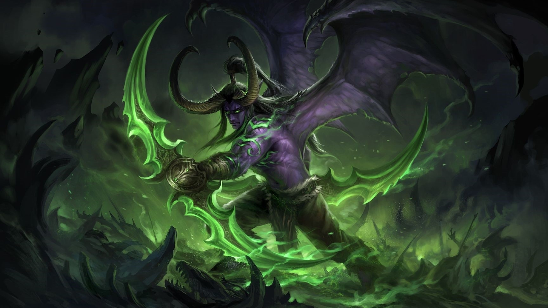 World of Warcraft, Demon hunter, Intense battles, Heroic abilities, 1920x1080 Full HD Desktop