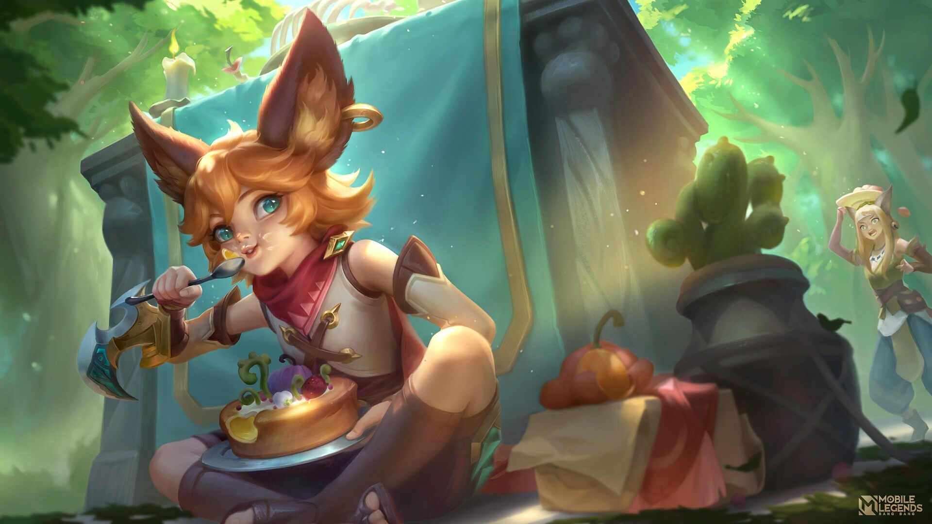 Joy Mobile Legends, Mobile Legends Bang Bang, fruit tart cake, Full HD Desktop wallpaper