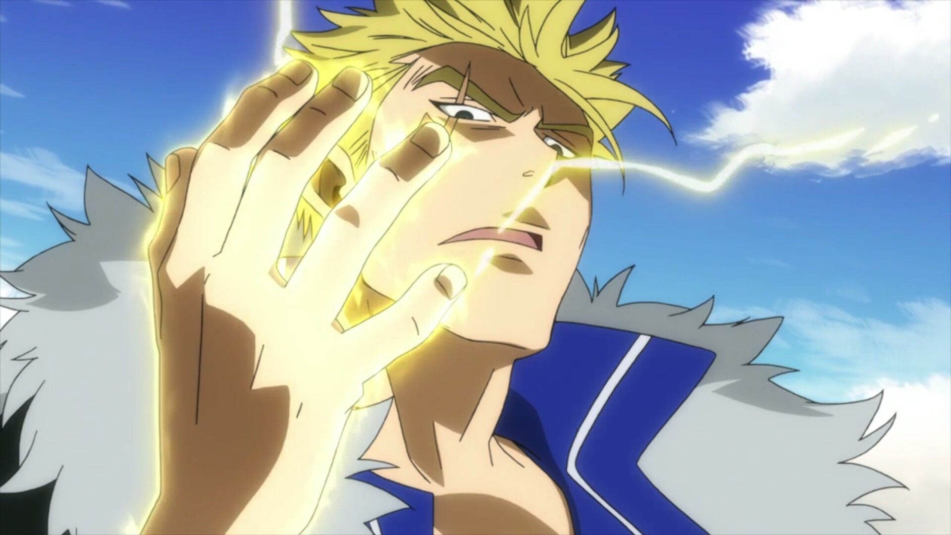 Laxus Dreyar, Fairy Tail anime, Meliodas crossover, Magnificent power display, 1920x1080 Full HD Desktop