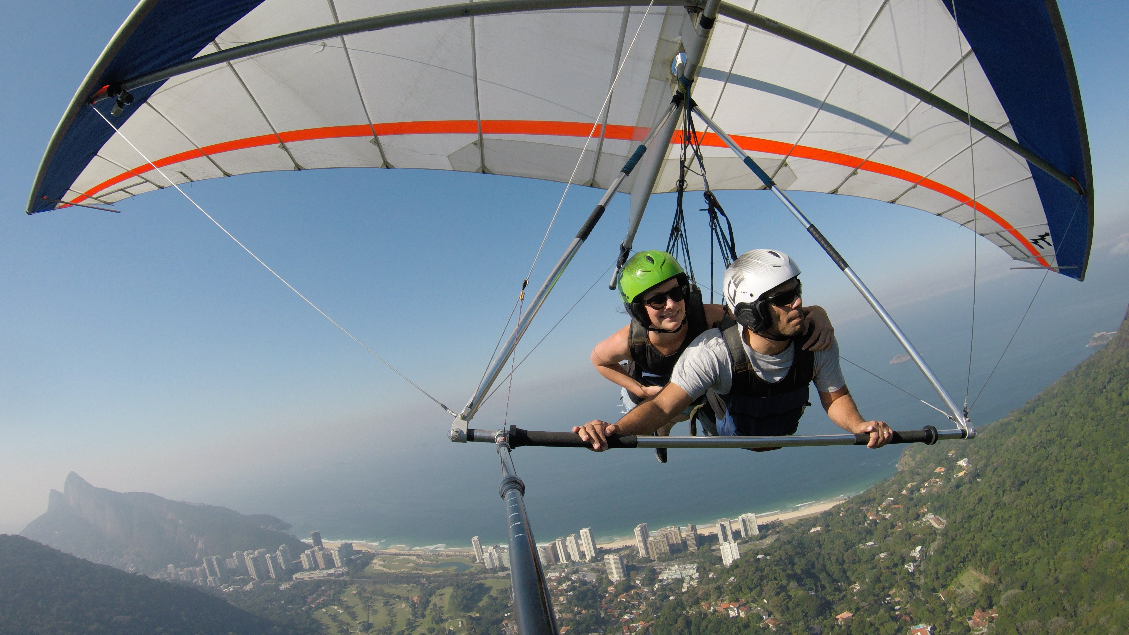 Hang gliding in Brazil, Rio de Janeiro, Stunning views, Flying with freedom, 3840x2160 4K Desktop