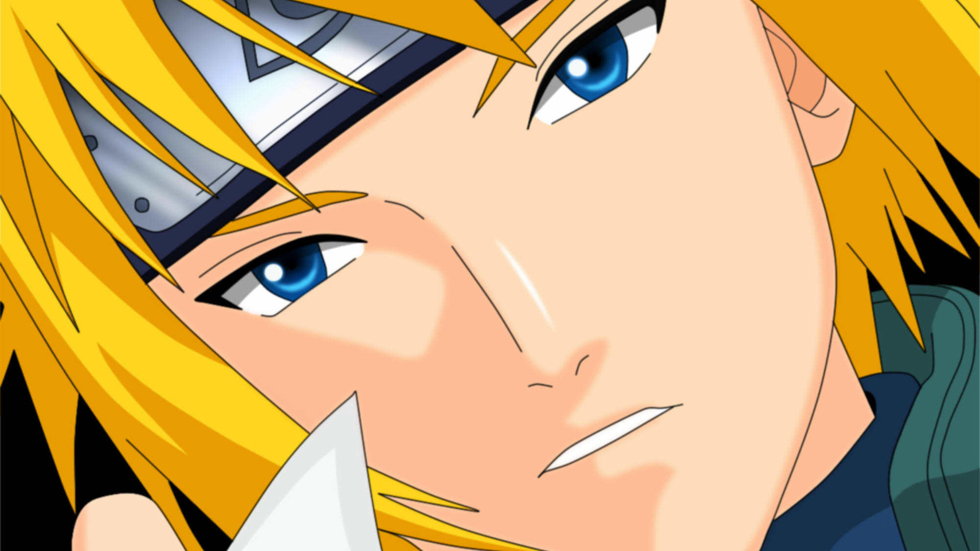 Minato Namikaze, Konoha forehead protector, kunai blade, Full HD Desktop wallpaper