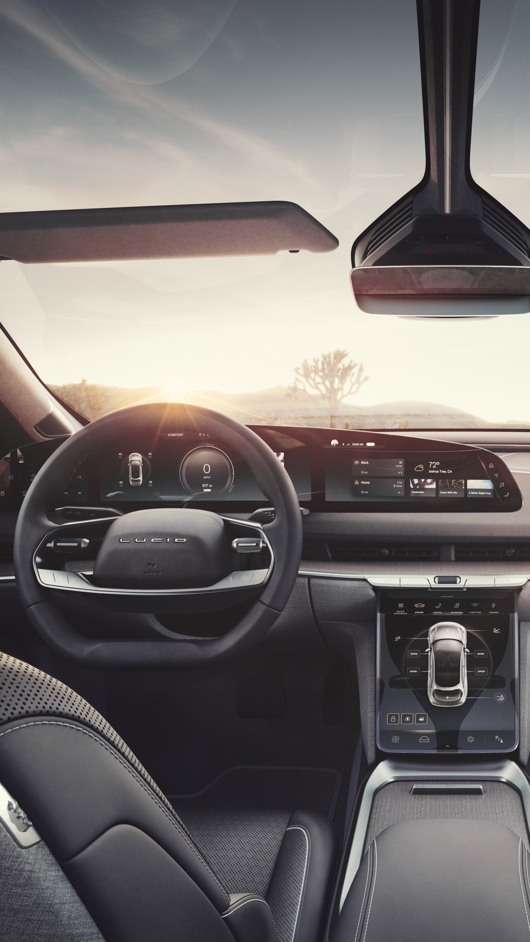 Air Interior, Lucid Motors Wallpaper, 2160x3840 4K Phone