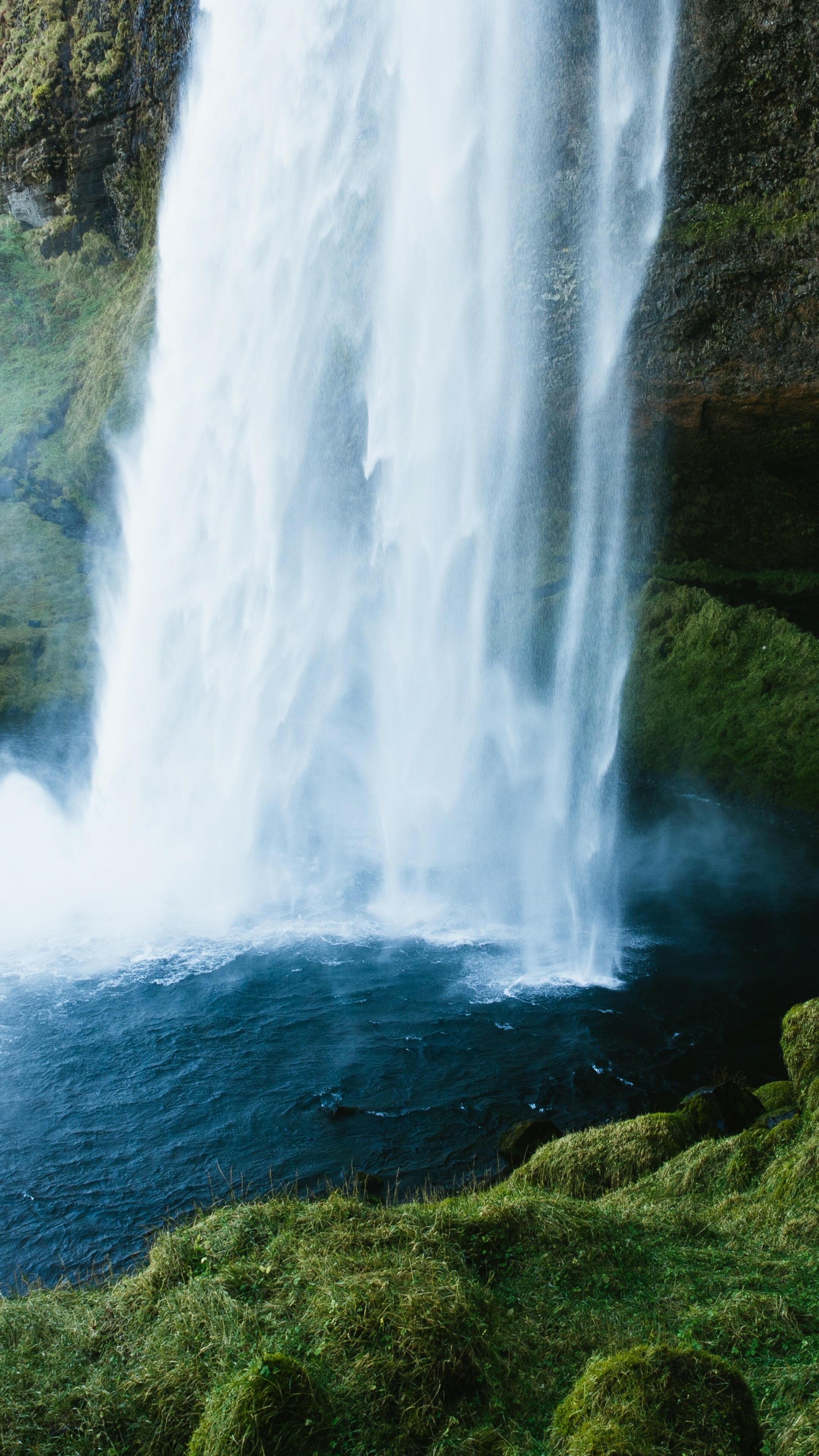 5K nature wallpaper, Waterfall wonder, Hills and rocks, Nature's tranquility, 2160x3840 4K Phone