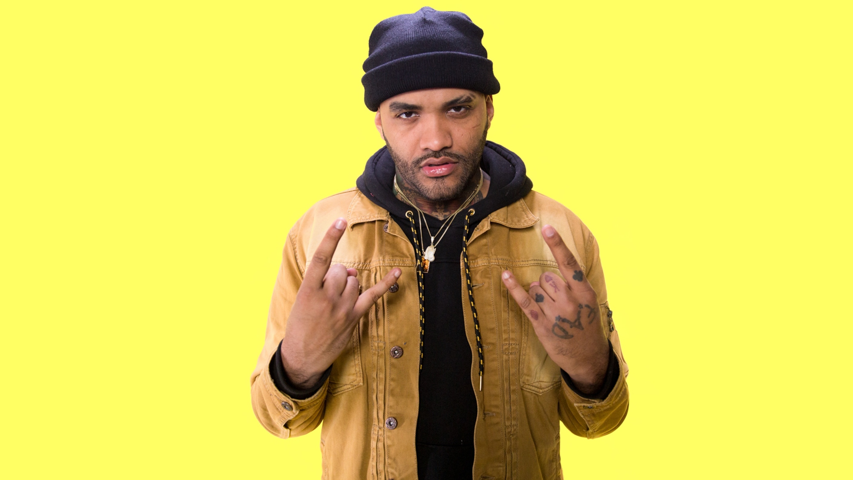 Joyner Lucas, Black wallpaper, Renowned rapper, Fan art, 2820x1590 HD Desktop