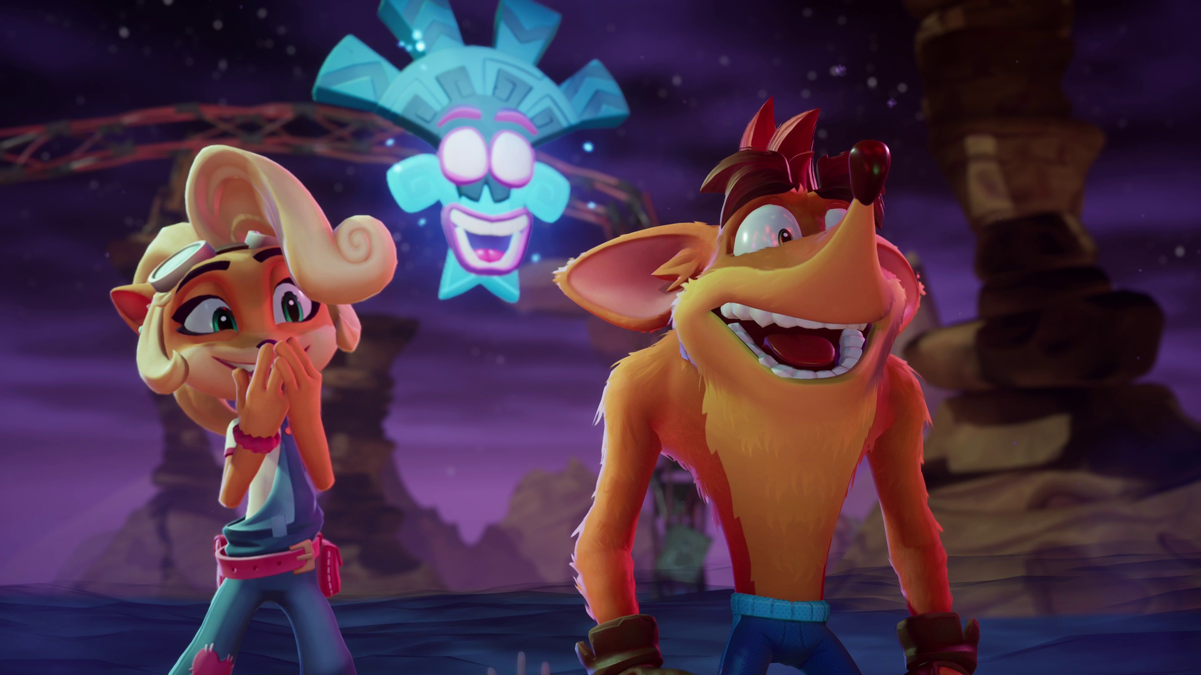 Crash Bandicoot, Coco Bandicoot, Lani-Oli Quantum Mask, Crash Bandicoot 4: It's About Time, 4K Desktop wallpaper