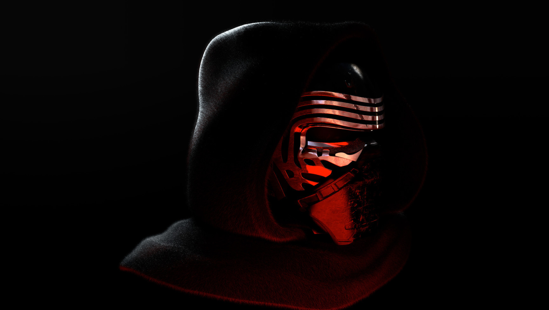 Kylo Ren Mask, Intricate artistry, Sinister helmet design, The Force Unleashed, 1920x1090 HD Desktop