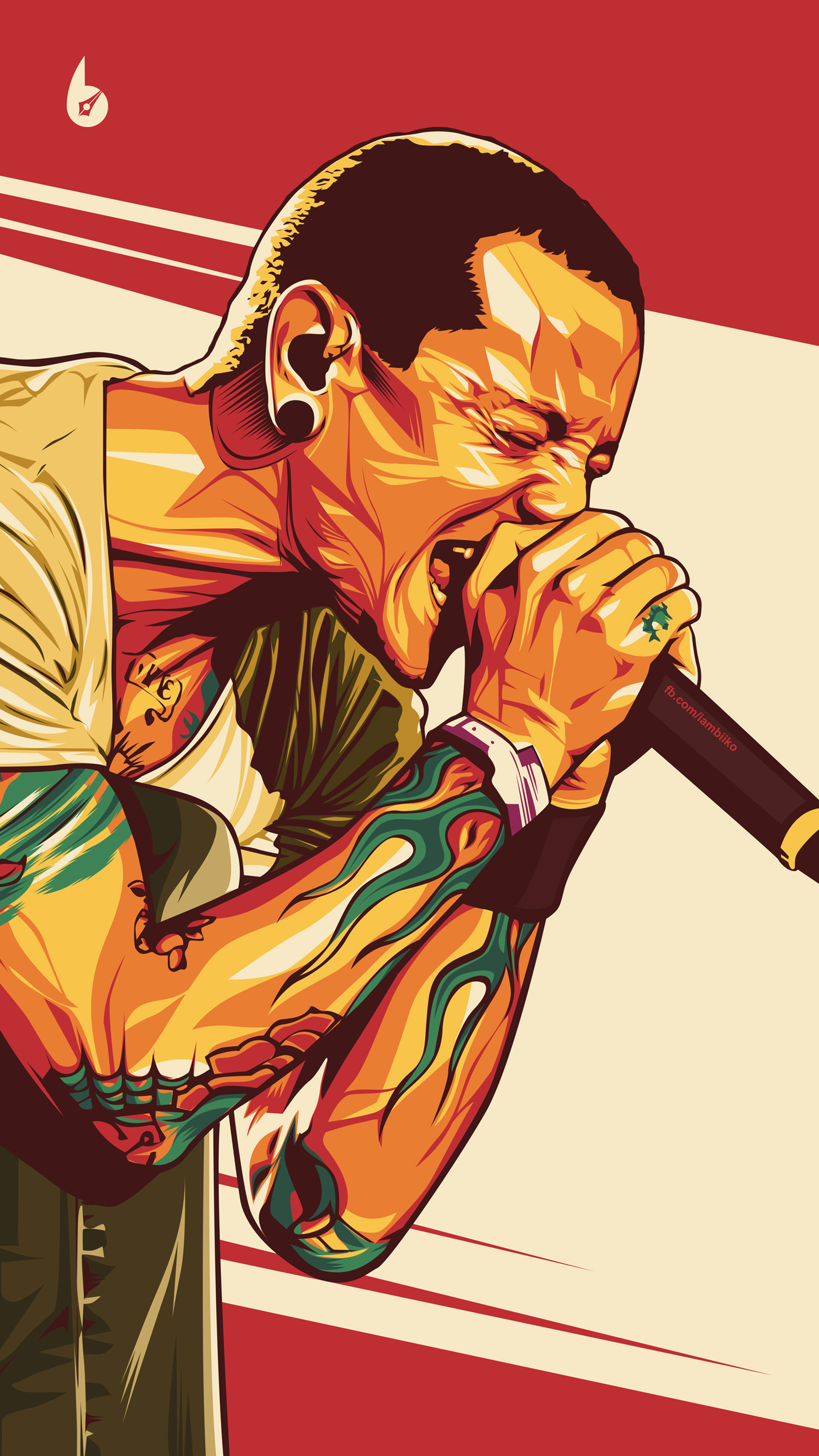 Chester Bennington (Celebs), Digital art, Sony Xperia, Wallpapers, 2160x3840 4K Phone