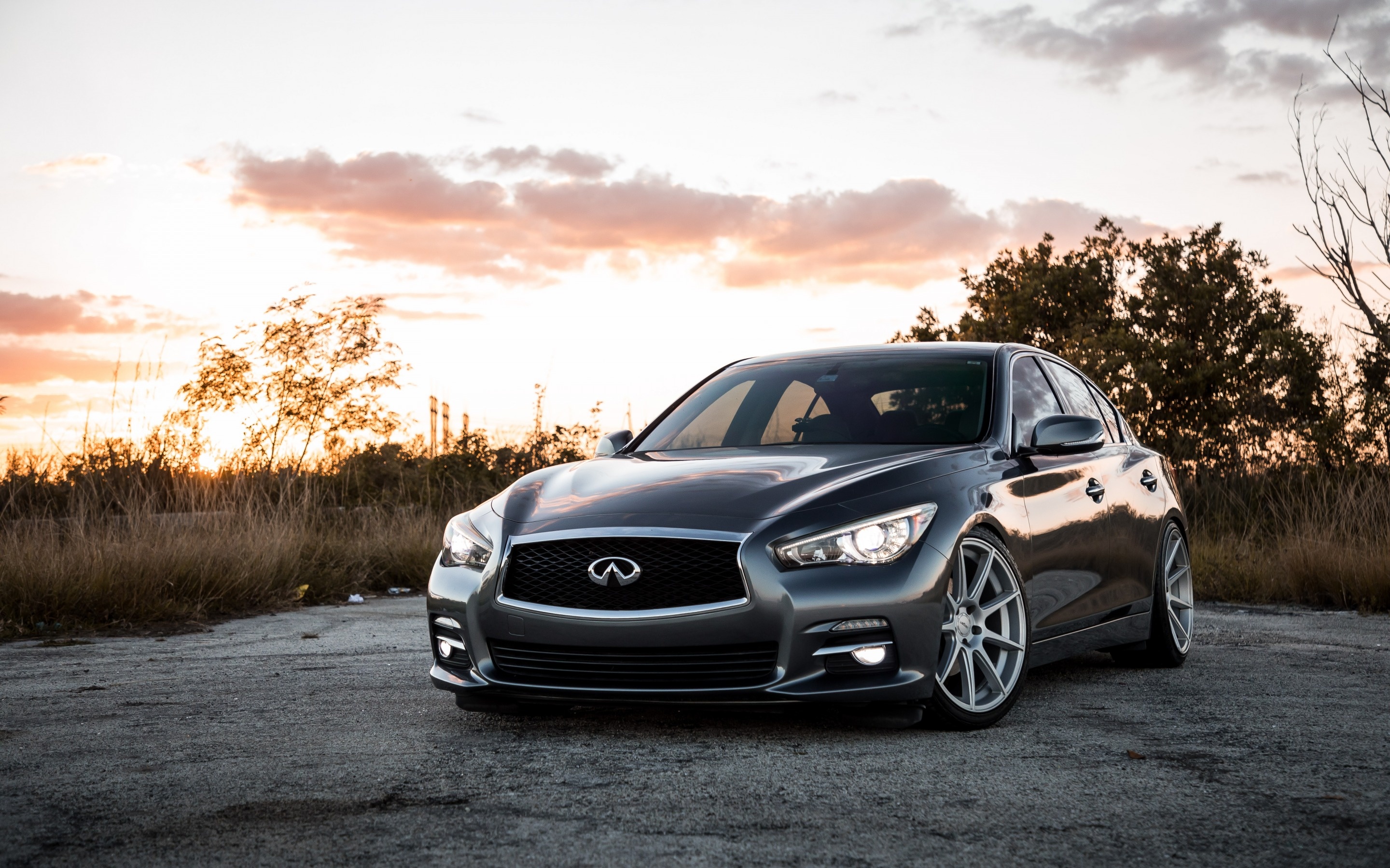 Infiniti Q50, 2017 sports, Gray sedan, Japanese cars, 2880x1800 HD Desktop