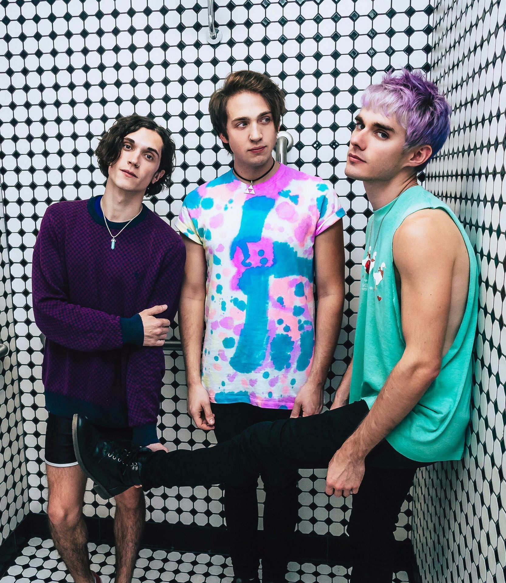 Waterparks, Awsten Knight, Purple Haired Boy, Music, 1670x1920 HD Phone