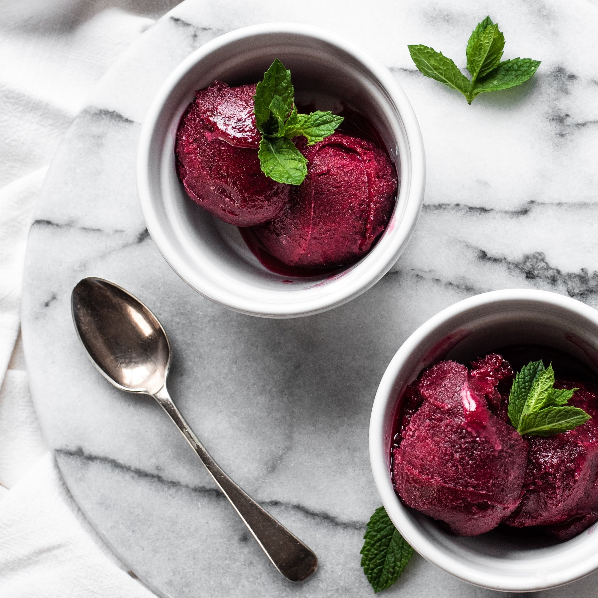 Blackcurrant sorbet, Baking Mad recipe, Intense and fruity, Vibrant dessert, 2050x2050 HD Phone