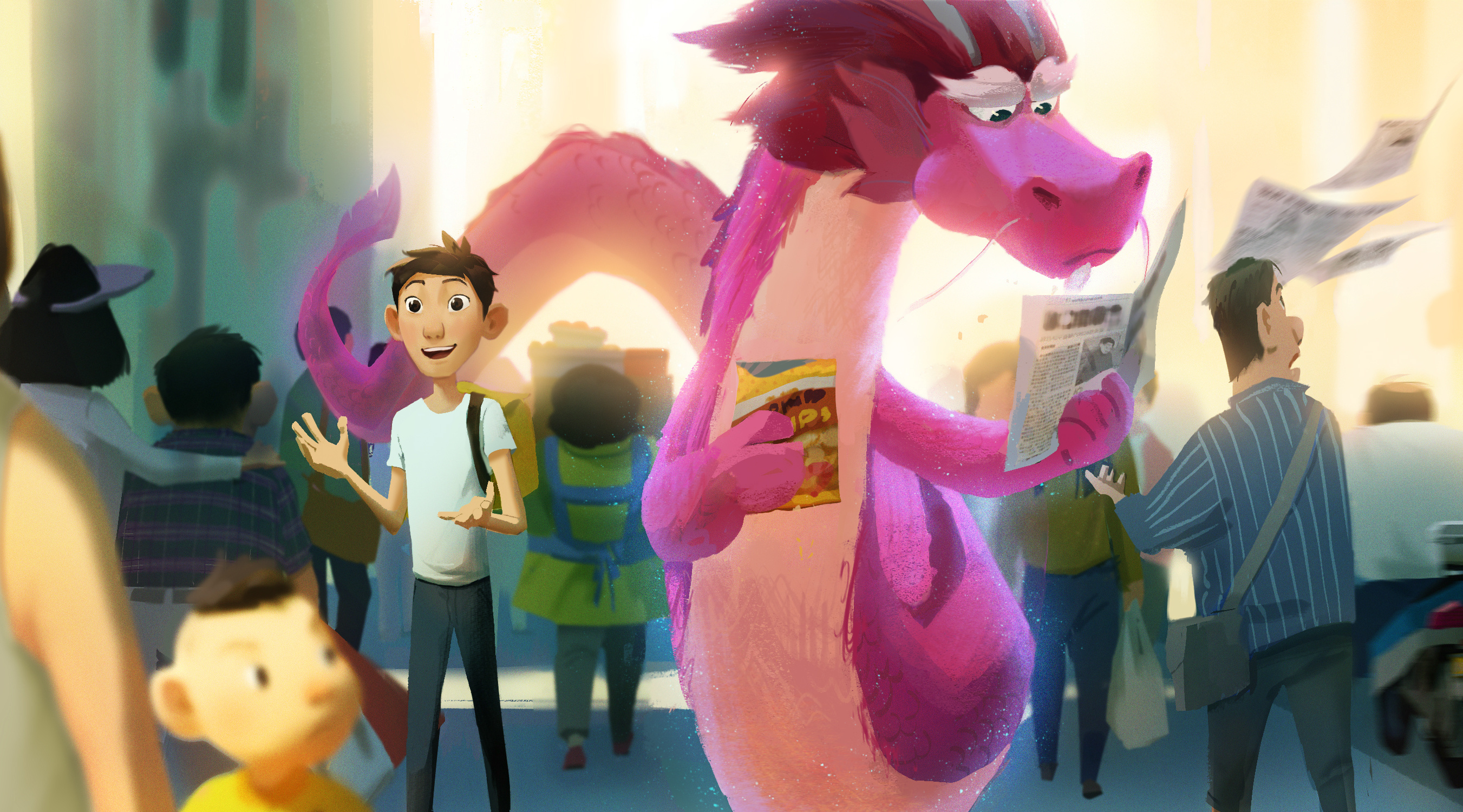 Wish Dragon, Annecy base, Animation, 2710x1500 HD Desktop