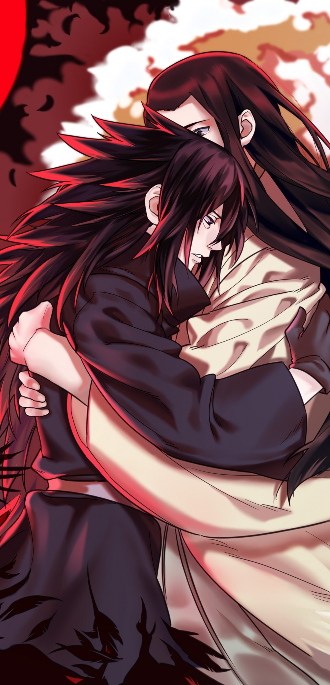 Uchiha Madara and Senju Hashirama wallpaper, Emotional scene, Emotional connection, 1080x2240 HD Phone